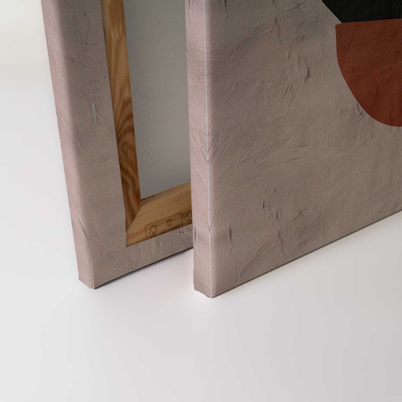             Santa Fe 1 - Tableau d'argile beige avec design ethnique - 0,90 m x 0,60 m
        