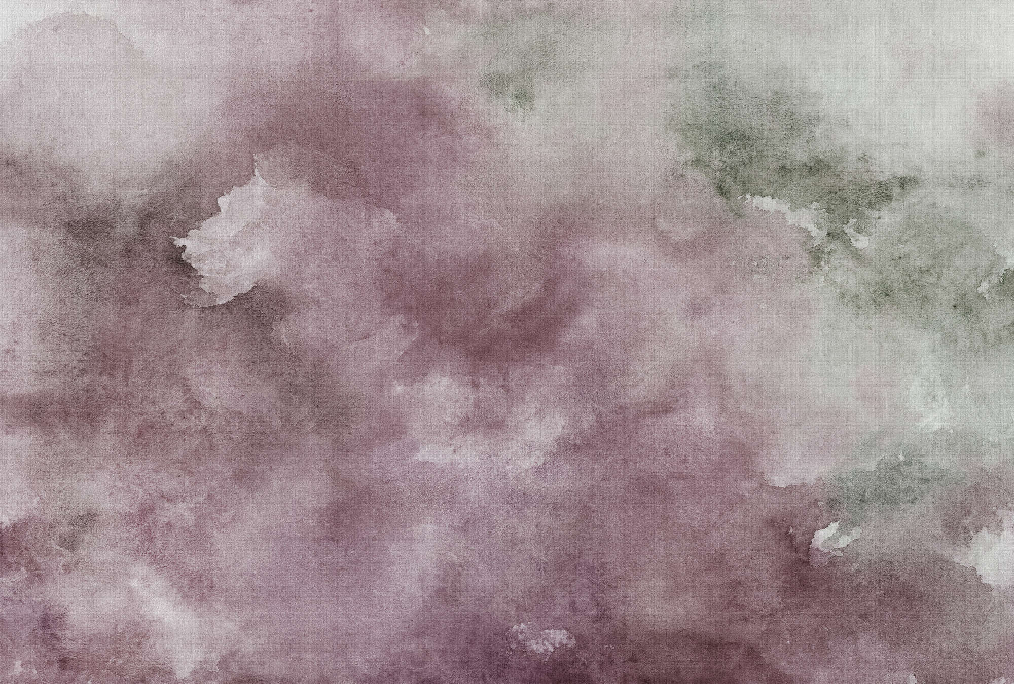            Watercolours 2 - papier peint motif aquarelle violet - texture lin naturel - beige, marron | Premium intissé lisse
        