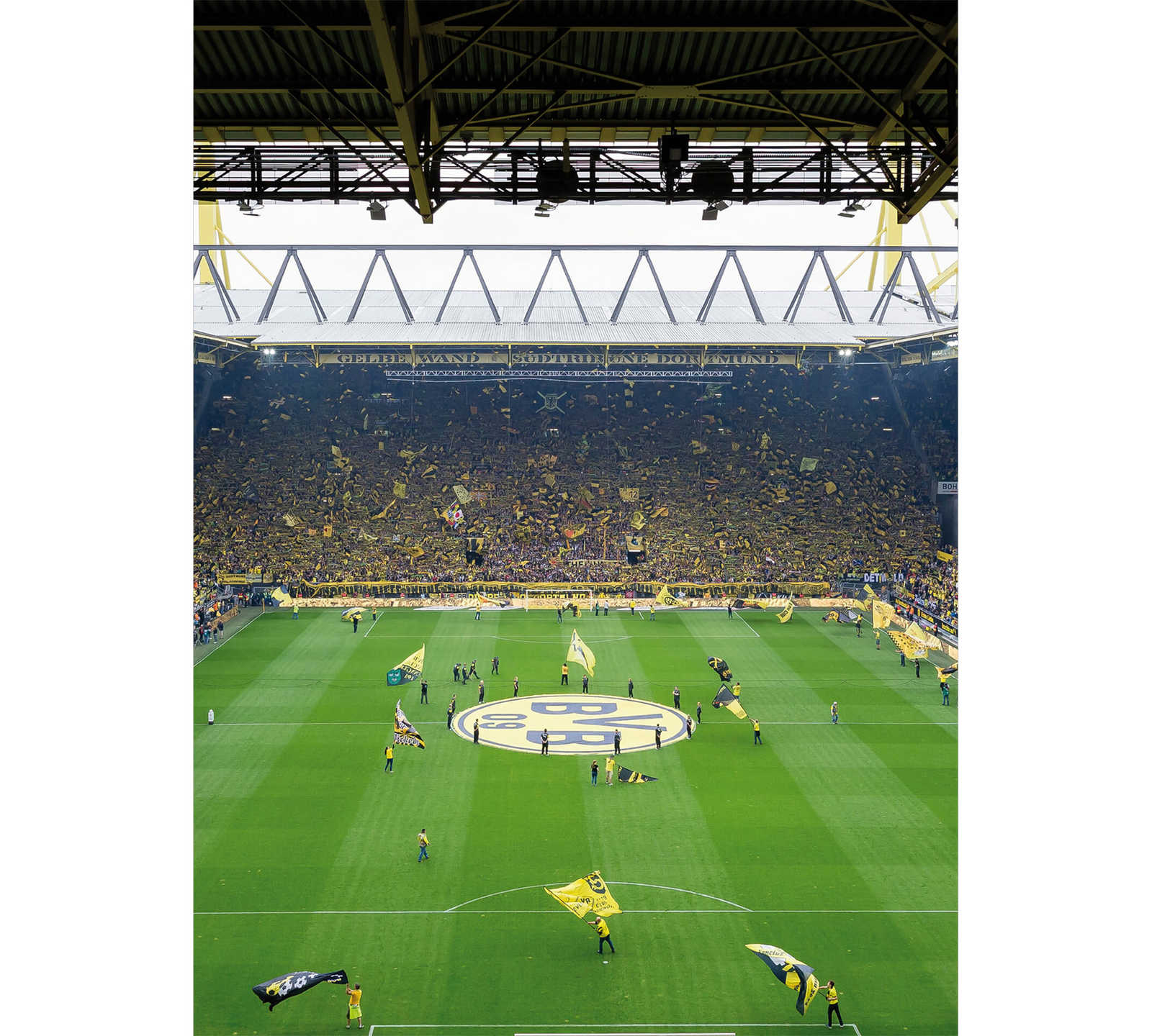         Photo wallpaper BVB stadium with fans, portrait format
    