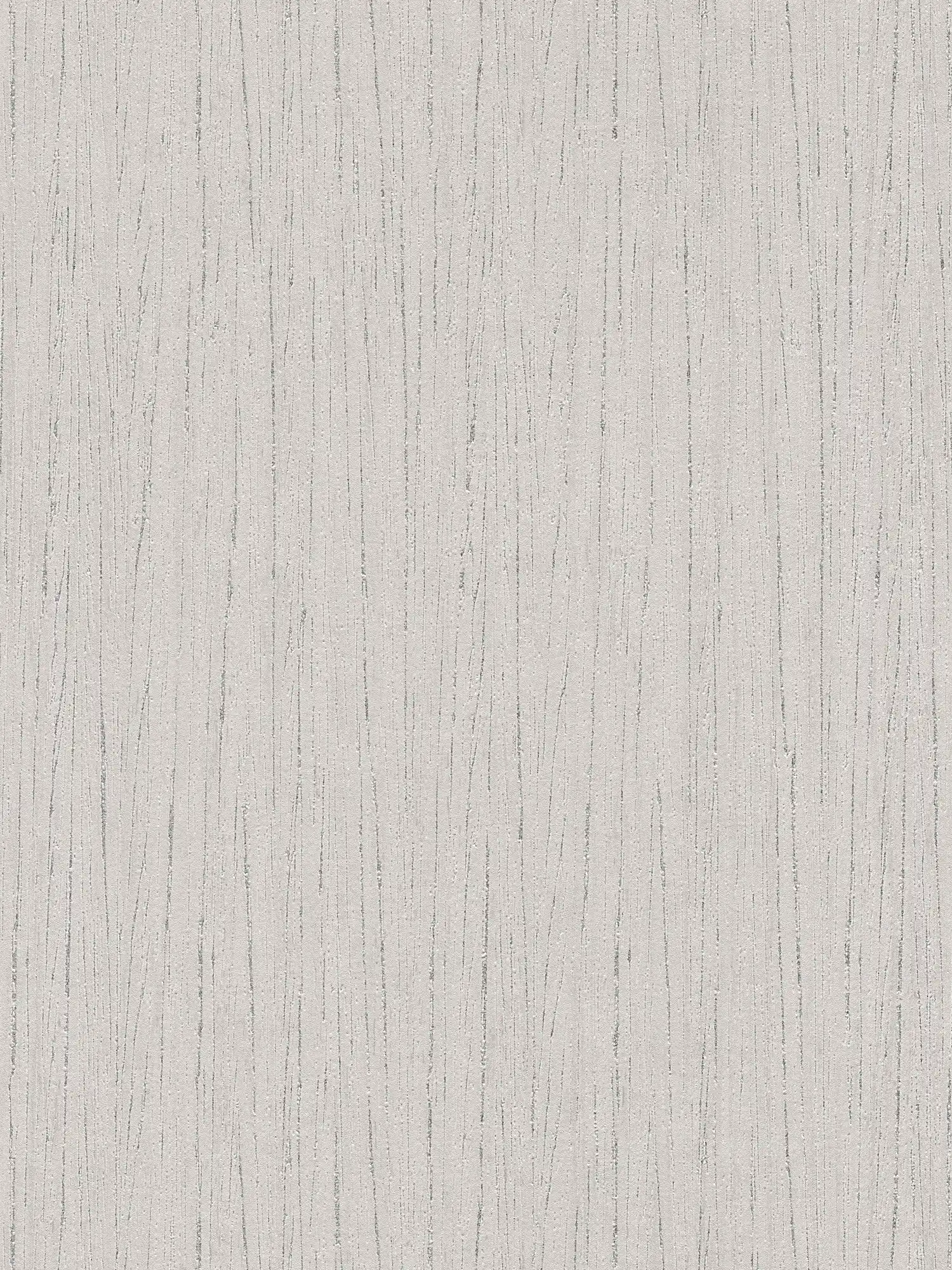 Papel pintado gris de tejido no tejido con motivos rayados en estilo natural
