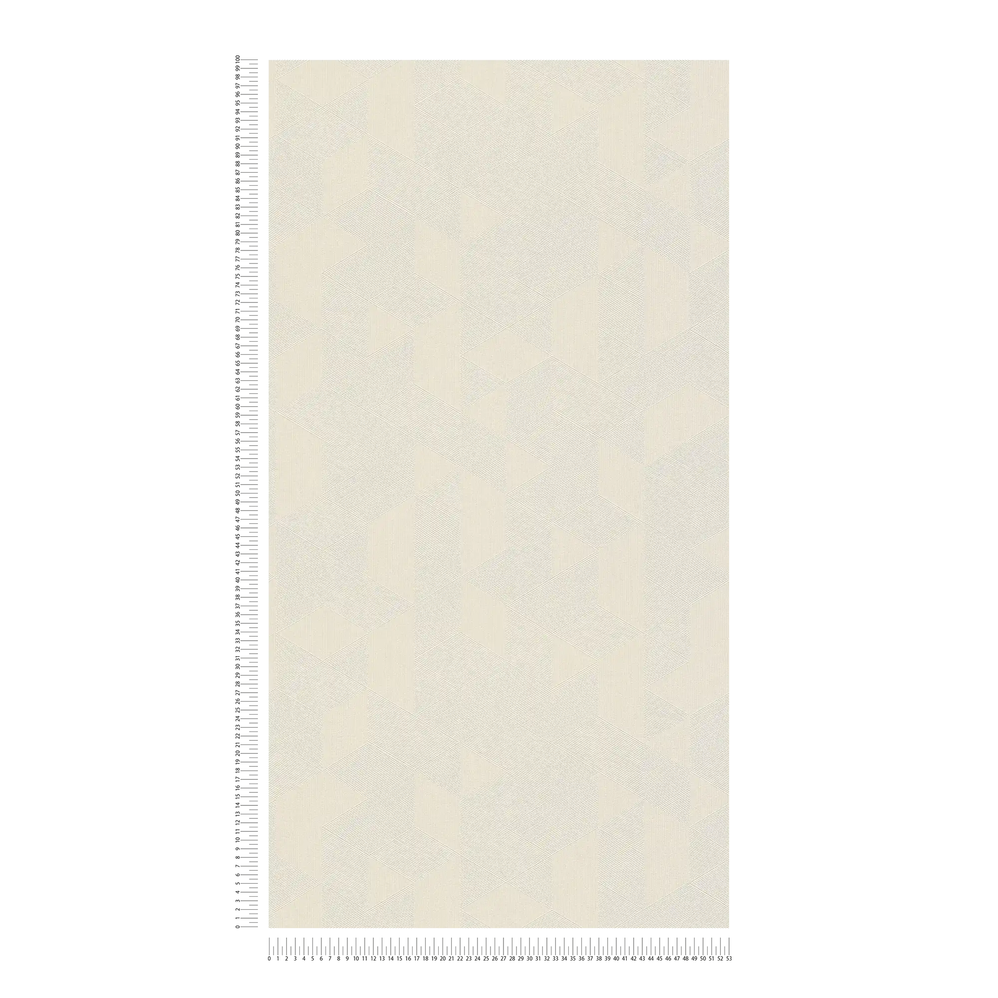             Carta da parati color crema con motivi tono su tono ed effetto shimmer - bianco
        