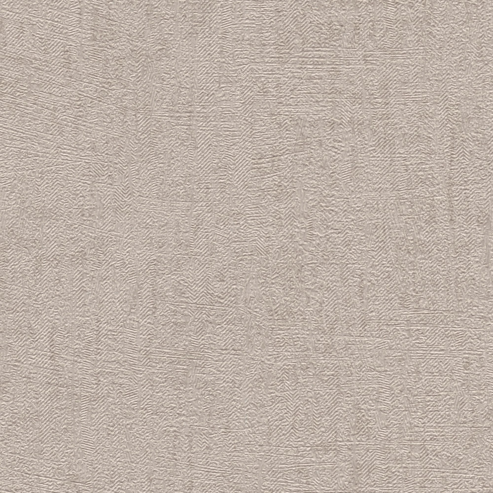             Wallpaper grey-brown with metallic luster & texture embossing - Brown, Metallic
        