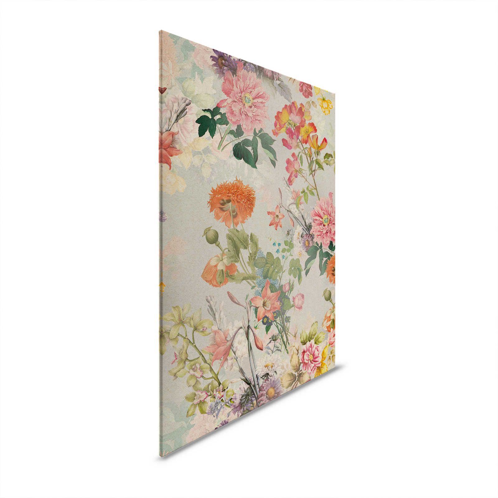 Amelies Home 1 - Vintage Flowers Romantic Country Style Canvas Painting - 1.20 m x 0.80 m
