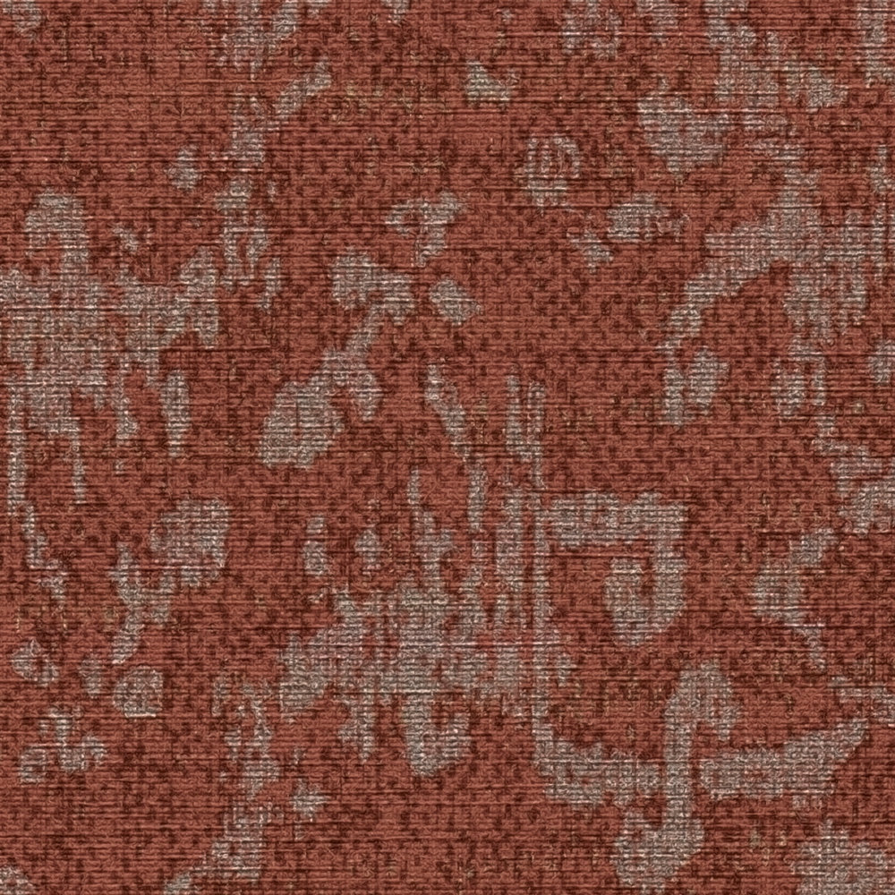             Carta da parati con motivi ornamentali in stile tappeto persiano
        