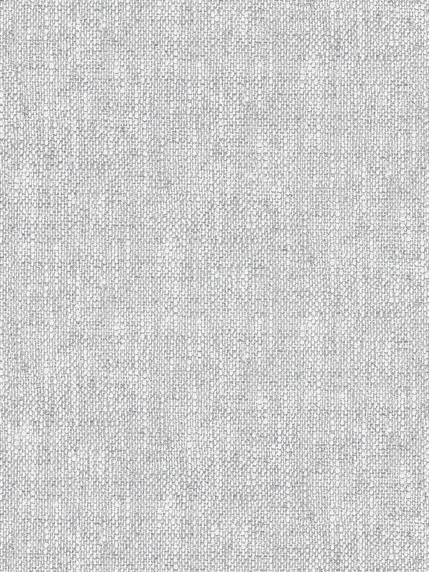 Papier peint intissé avec aspect tissé réaliste - gris, blanc
