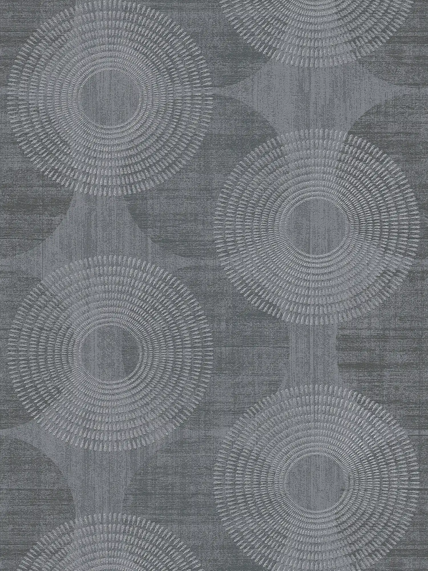 Scandinavisch behang met modern patroon - zwart

