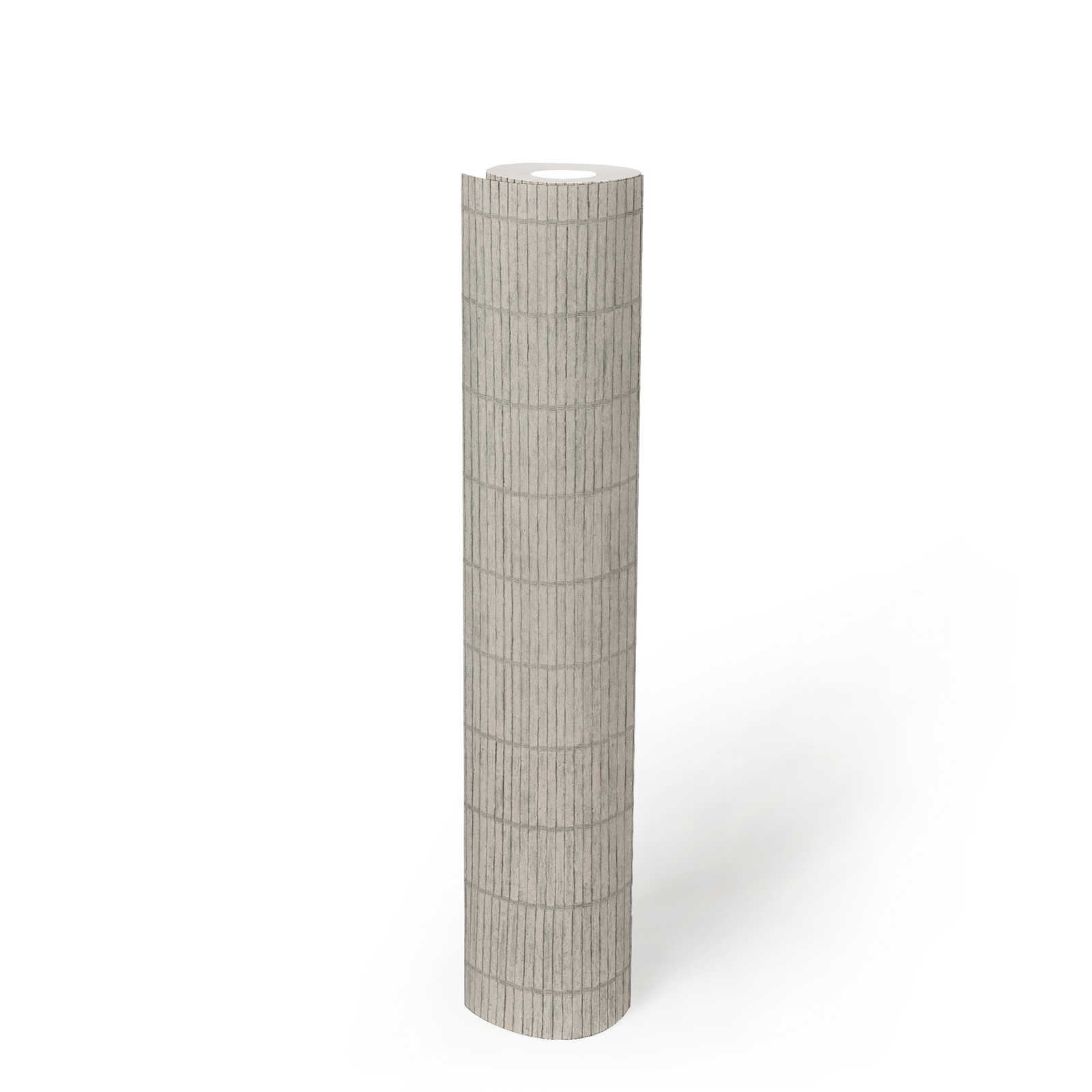             Vliesbehang met bamboe afscheidingslook in Japanse stijl - grijs
        