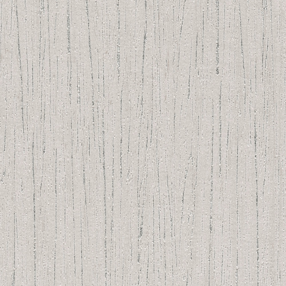            Papel pintado gris de tejido no tejido con motivos rayados en estilo natural
        