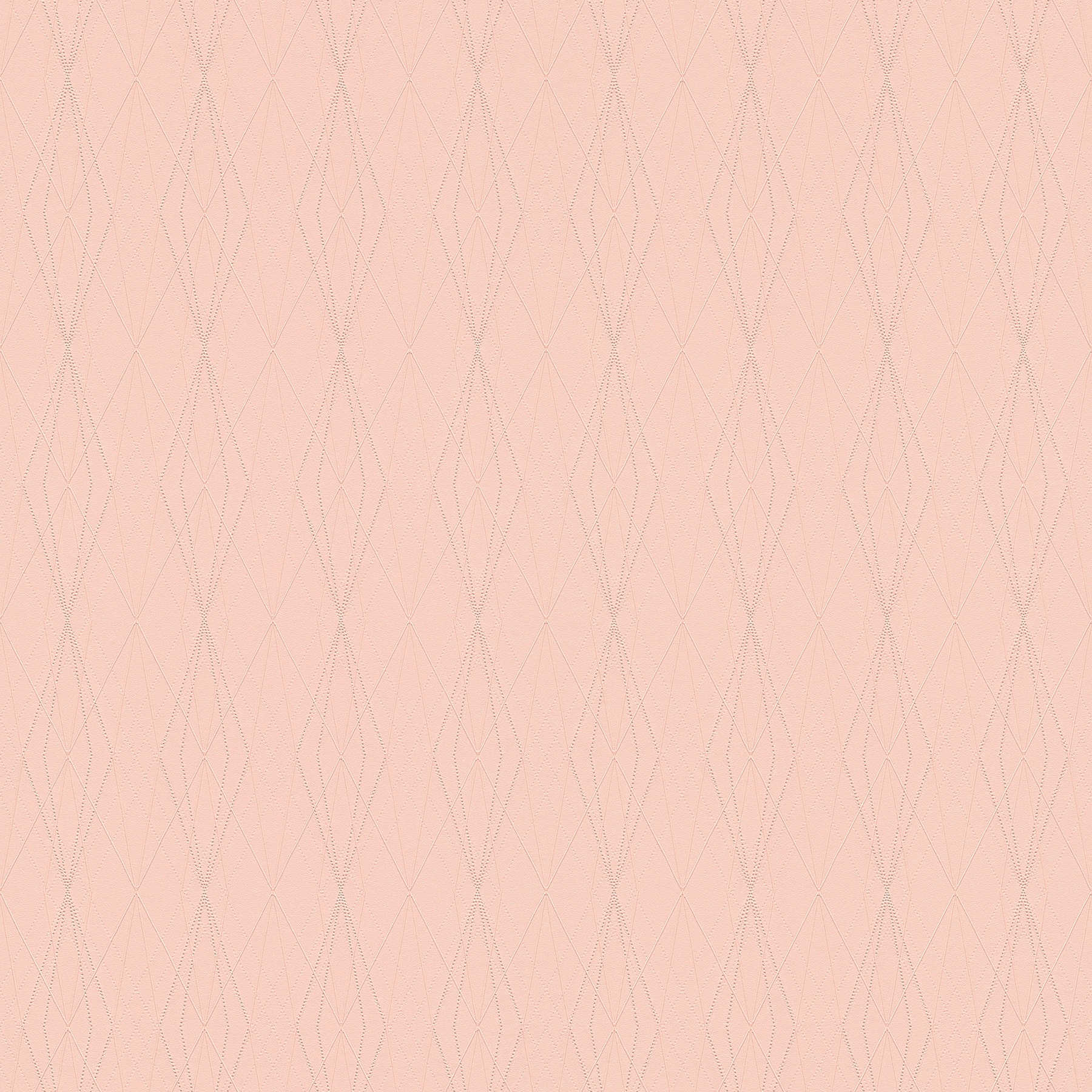 Roze eenheidsbehang met ruitpatroon - Roze
