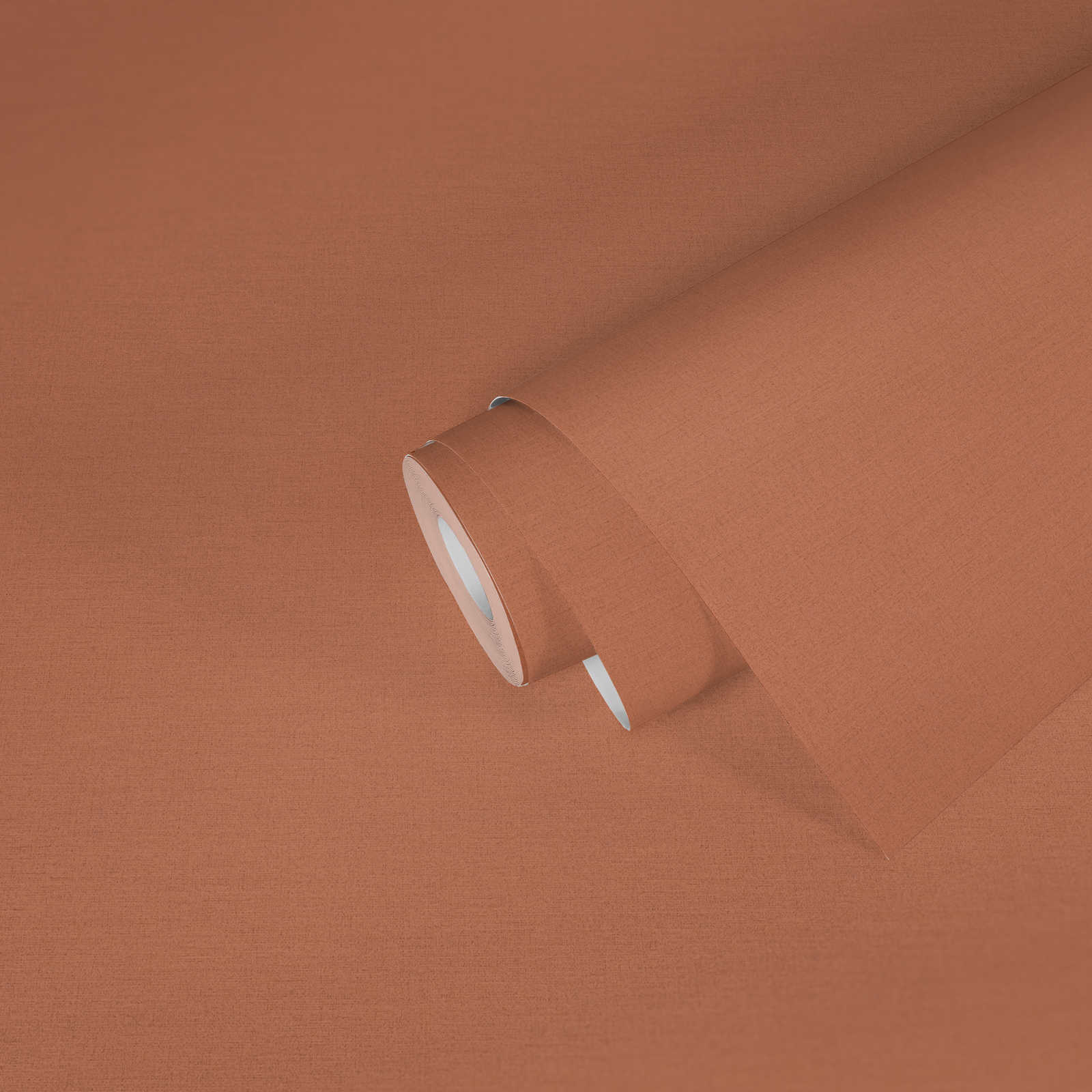             Linen look wallpaper in a subtle style - orange
        