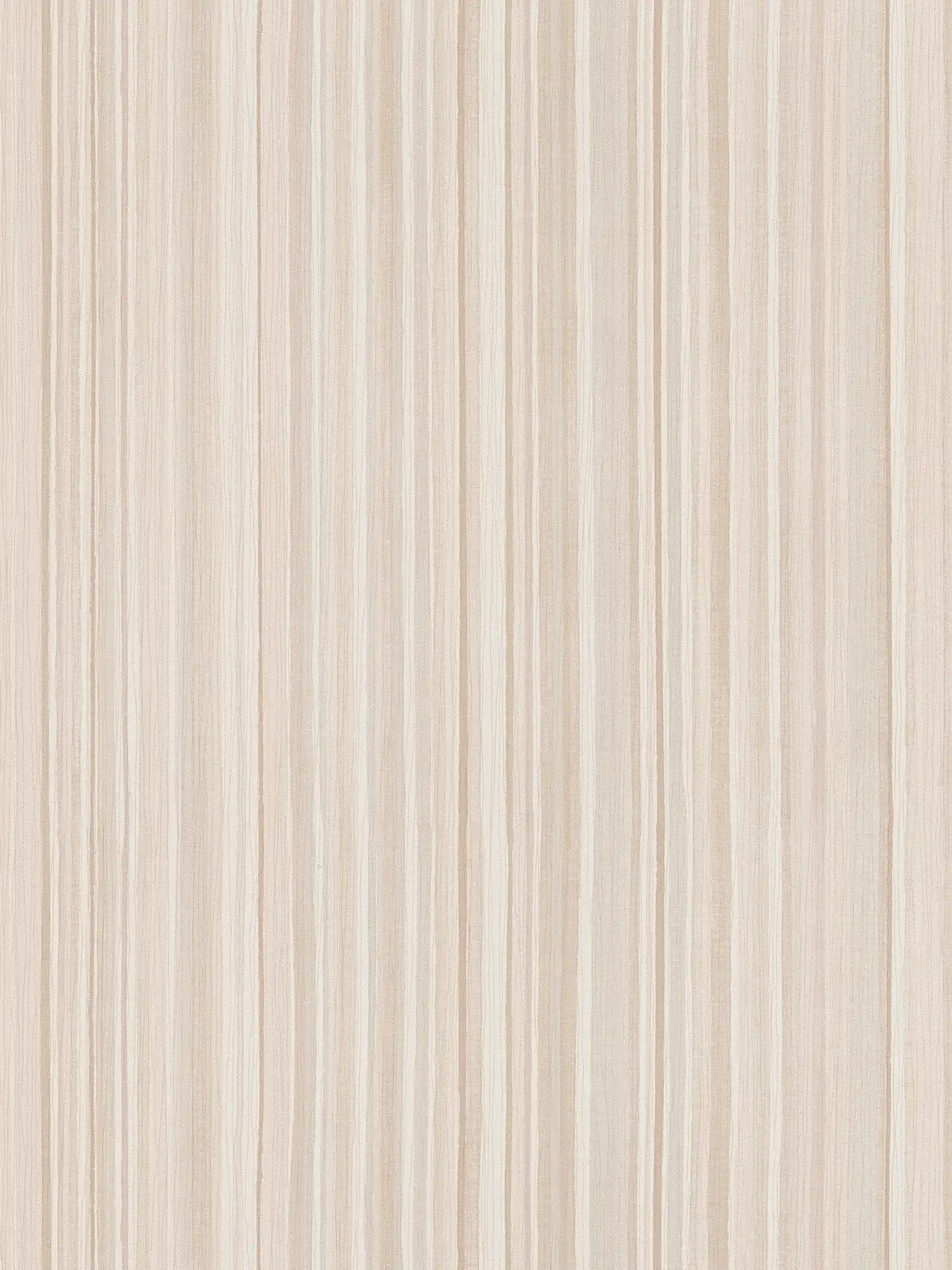 Papier peint à rayures avec motif de lignes étroites - beige
