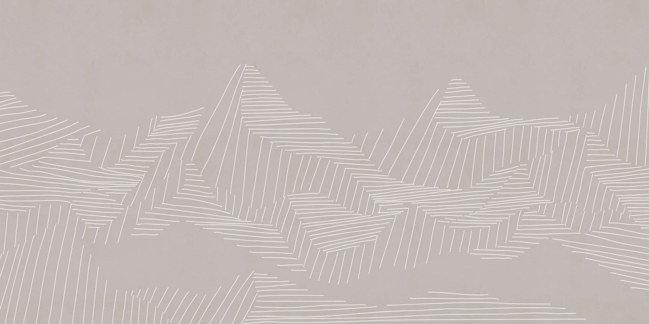             Photo wallpaper »victor« - Mountain landscape with line pattern - Grey | Smooth, slightly pearly shimmering non-woven fabric
        