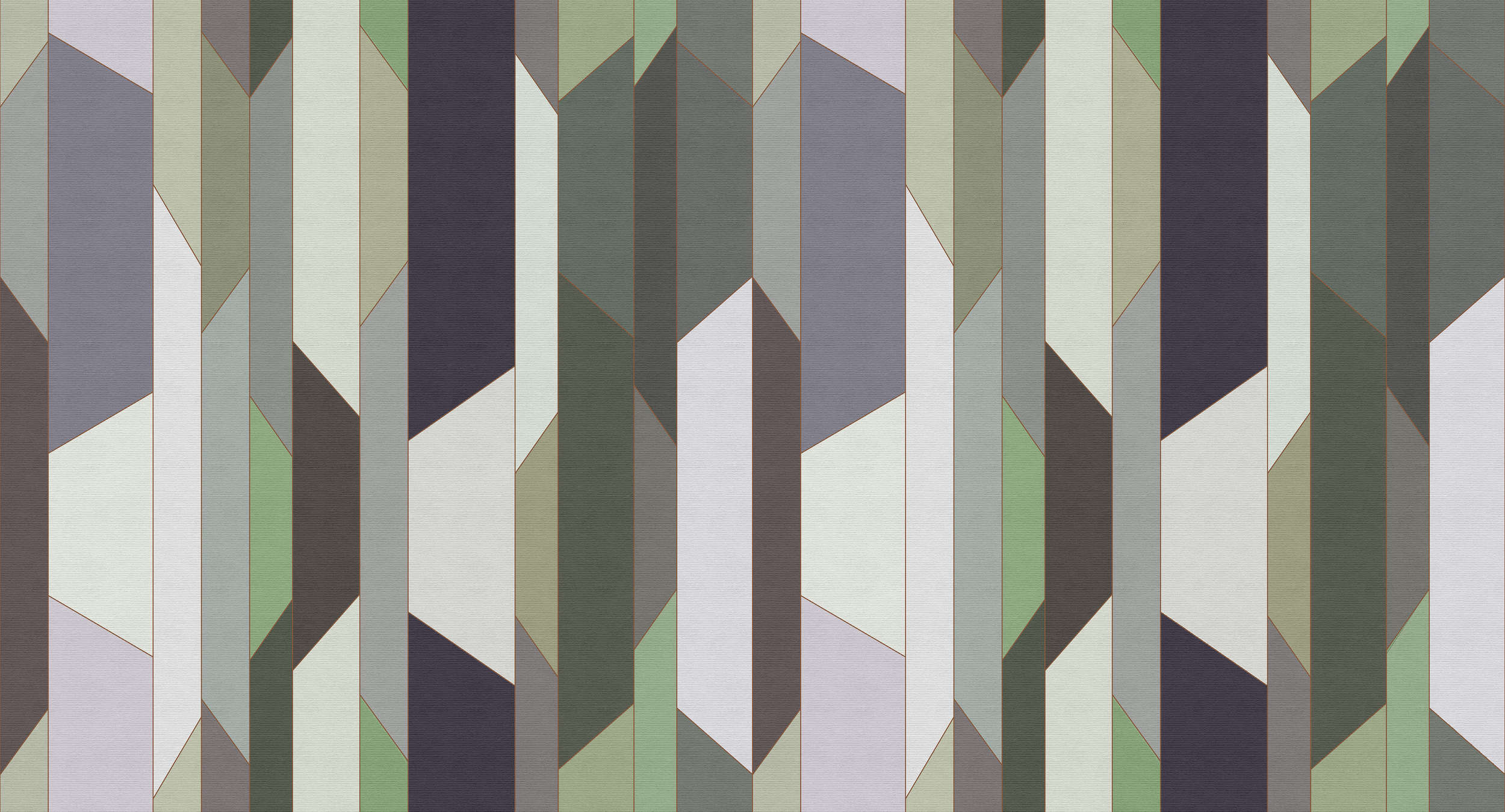            Fold 1 - Retro style stripe wallpaper in ribbed texture - Beige, Cream | Matt smooth fleece
        