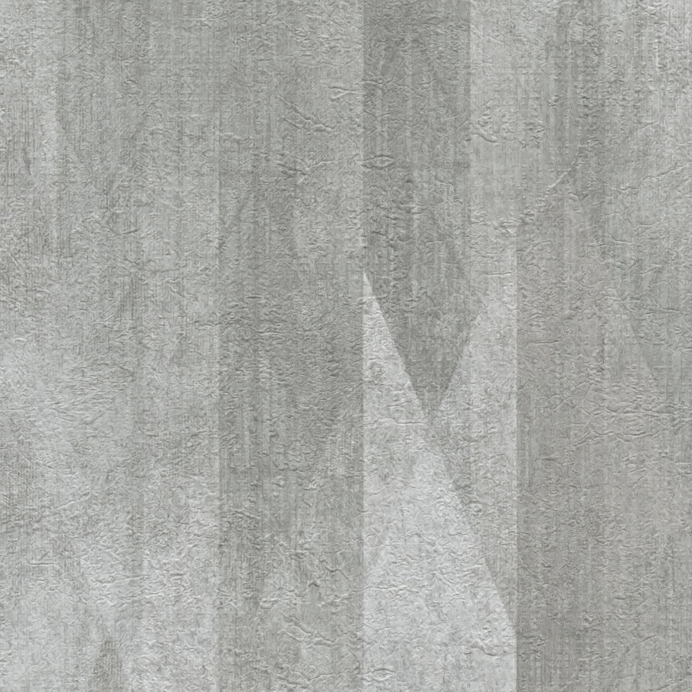             Papier peint intissé avec motif graphique en losange - gris
        