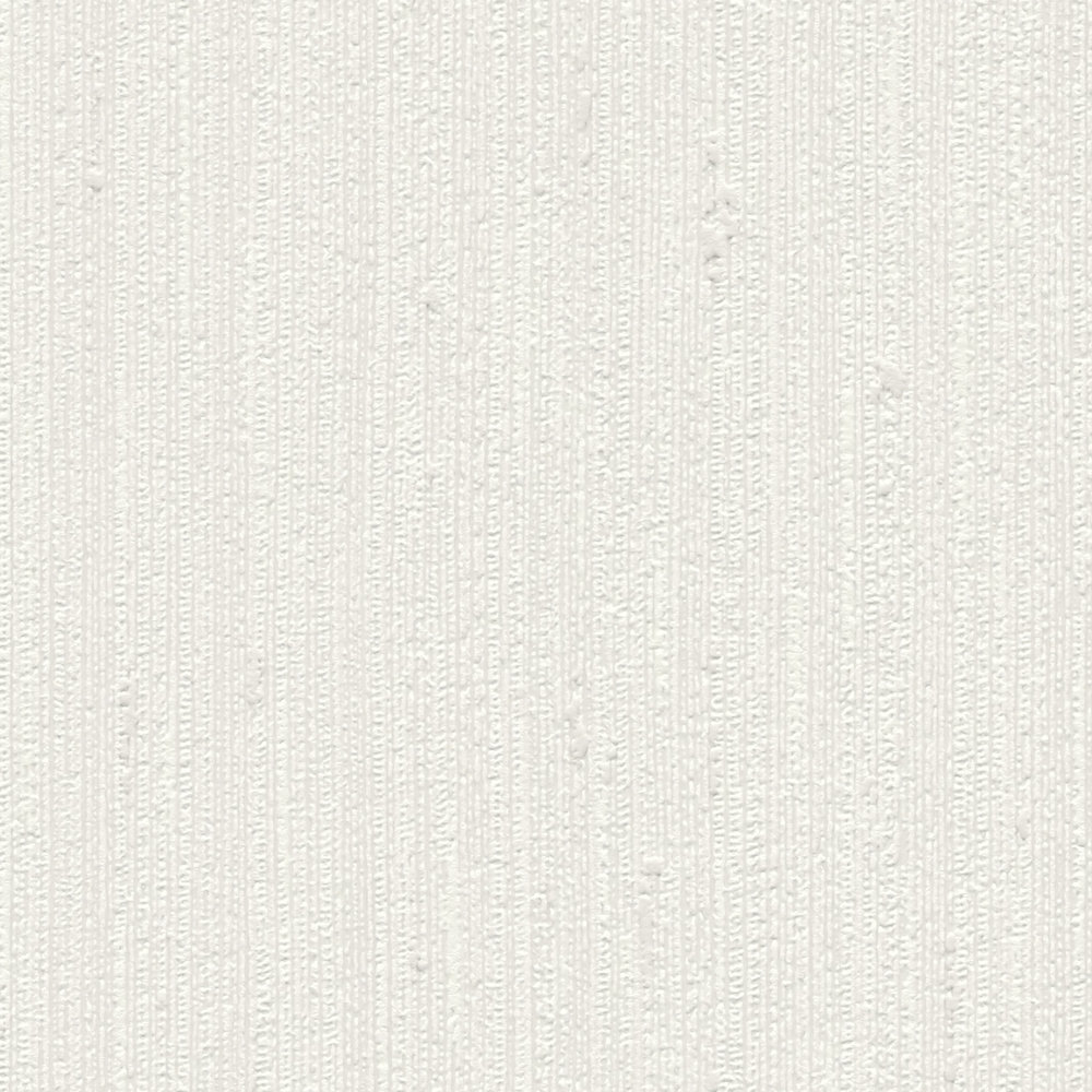             Single-coloured non-woven wallpaper with a light texture - white
        