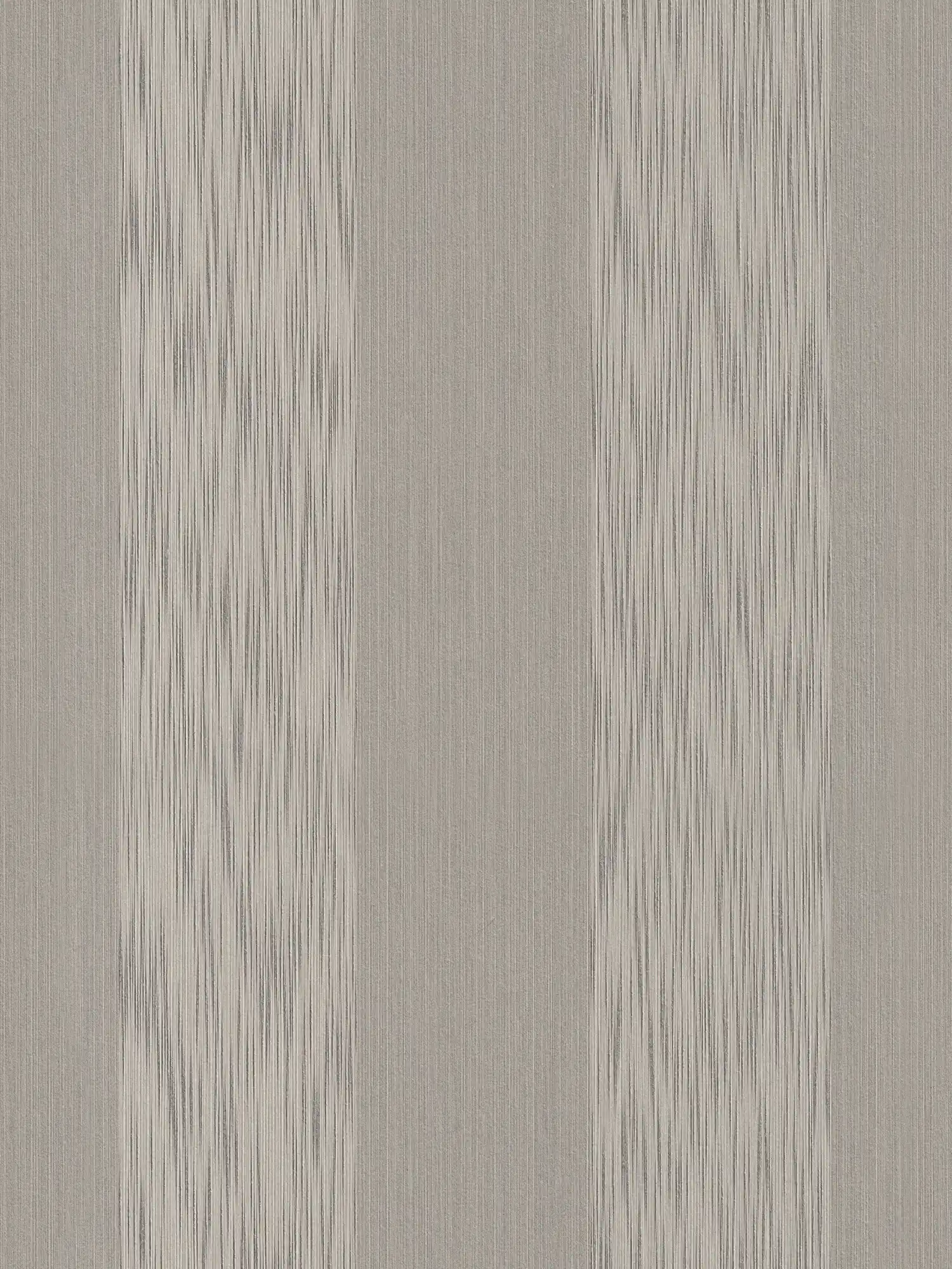 Papier peint à rayures chinées avec effet texturé - Gris

