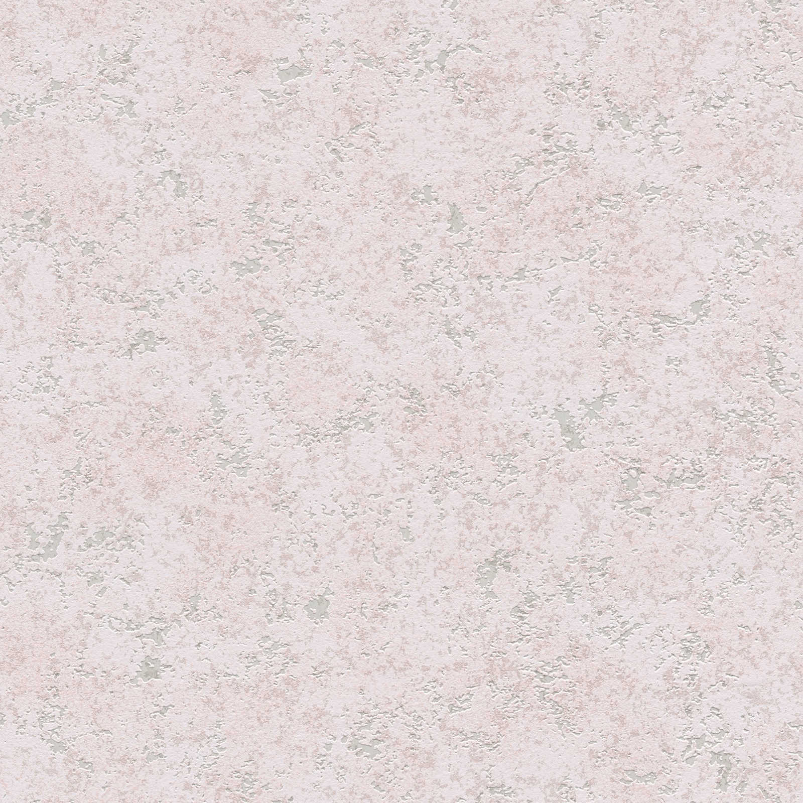 Papier peint intissé avec motifs structurés aspect plâtre - rose
