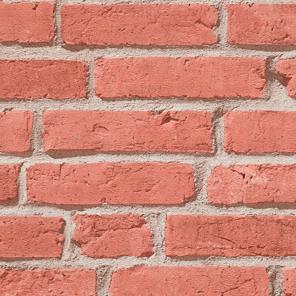             Papier peint pierre Design classique de mur de briques & effet 3D - rouge, beige
        