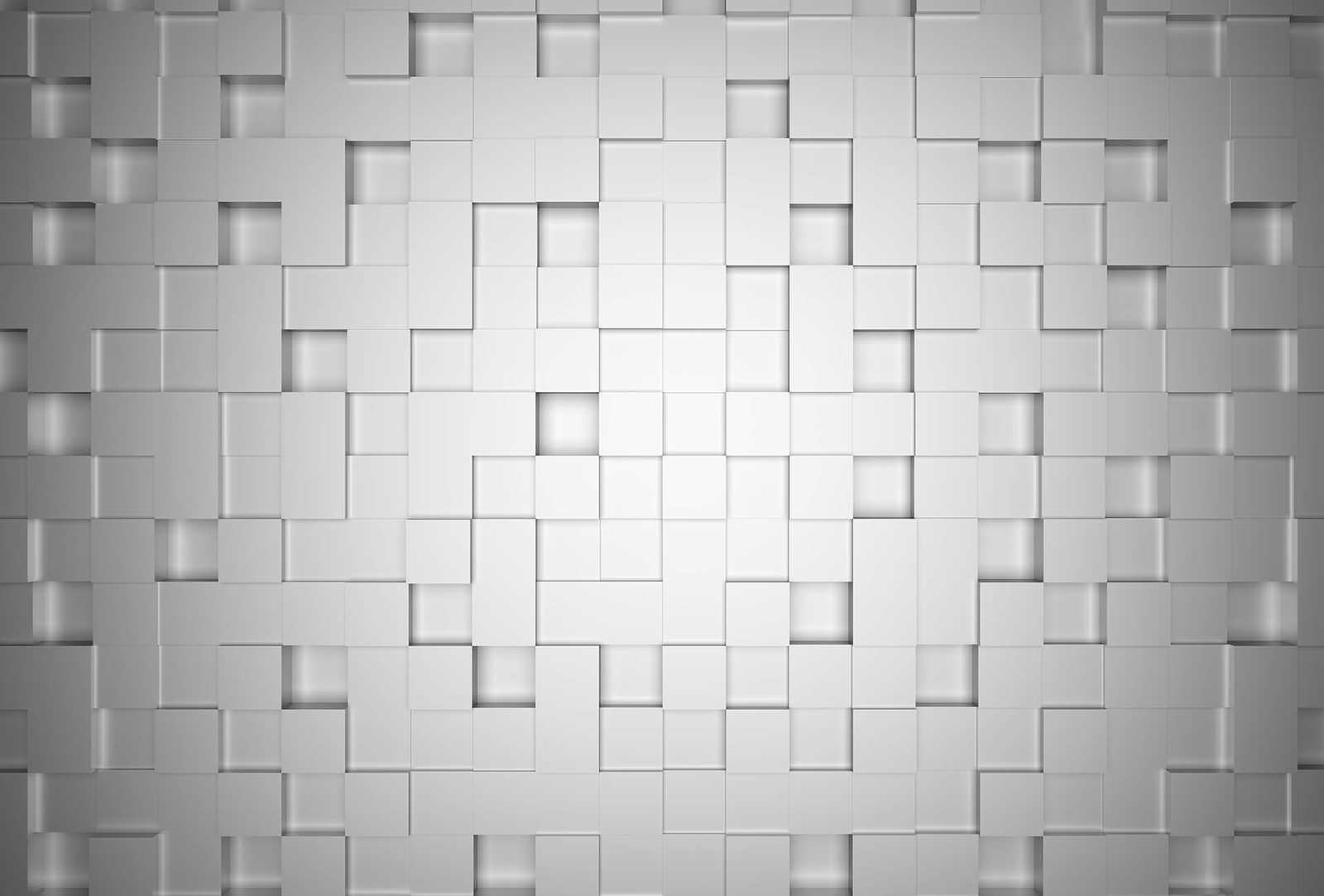         3D Graphic Design & Cube Pattern Wallpaper - White
    