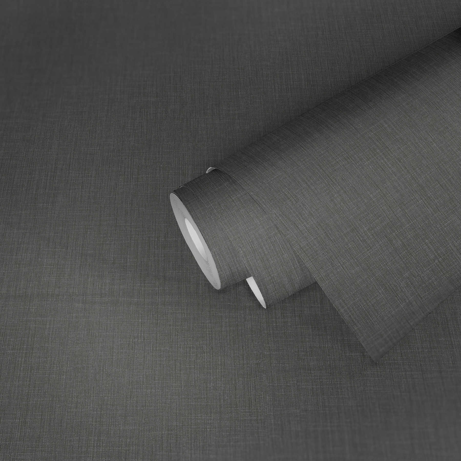             Carta da parati grigio screziato con disegno tessile in stile bouclé
        