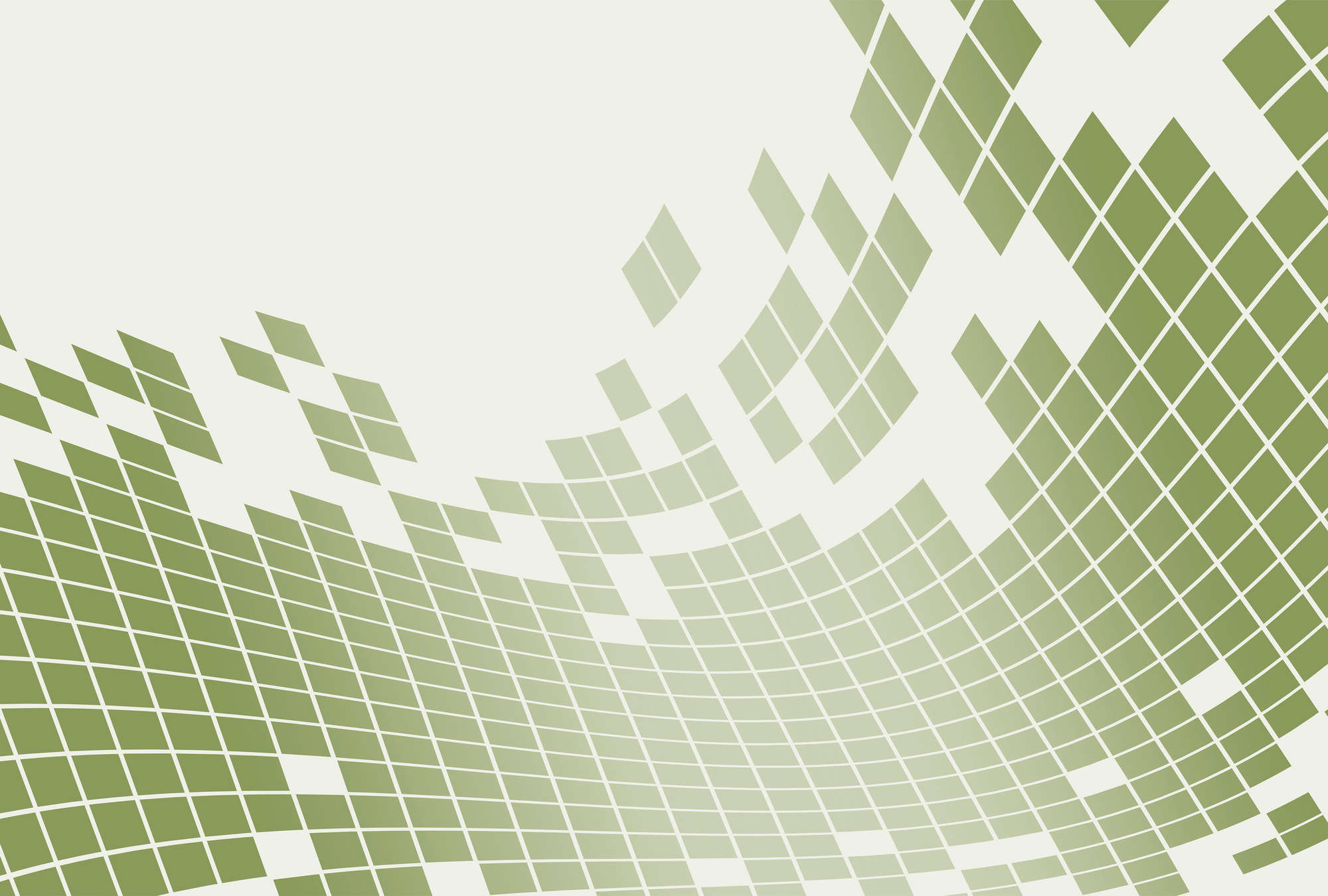             Grafisch Ontwerp Wit & Groen met Vierkant Patroonbehang
        