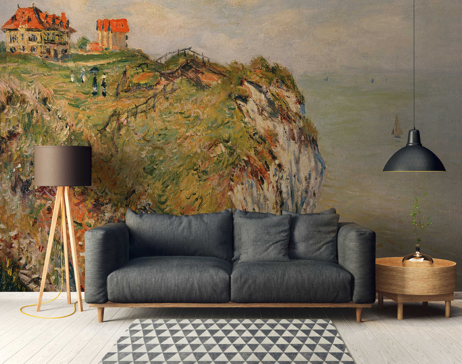             Mural "Acantilado cerca de Dieppe" de Claude Monet
        