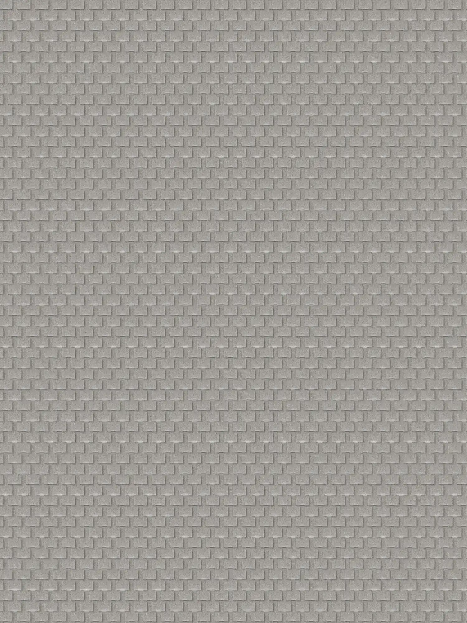 Patterned wallpaper with facet design and 3D effect - grey, silver
