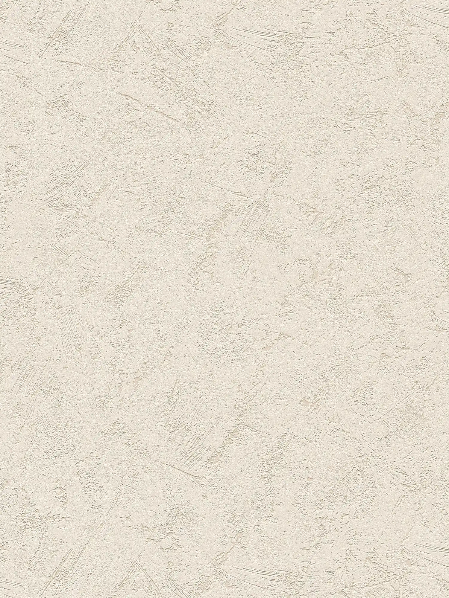 Putzoptk wallpaper with wiping plaster foam structure - beige
