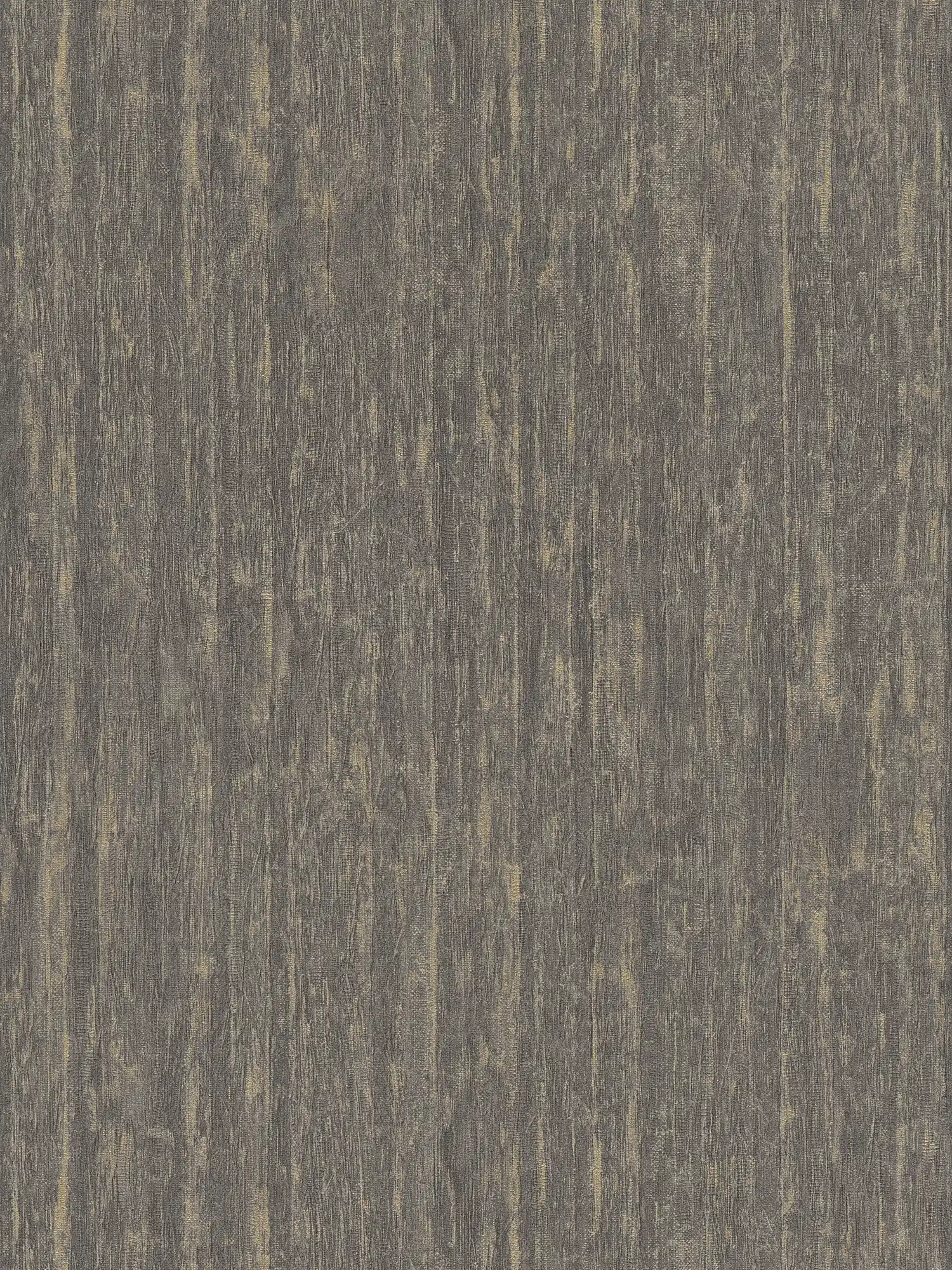 Non-woven wallpaper in plaster look with golden accents - brown, grey, gold
