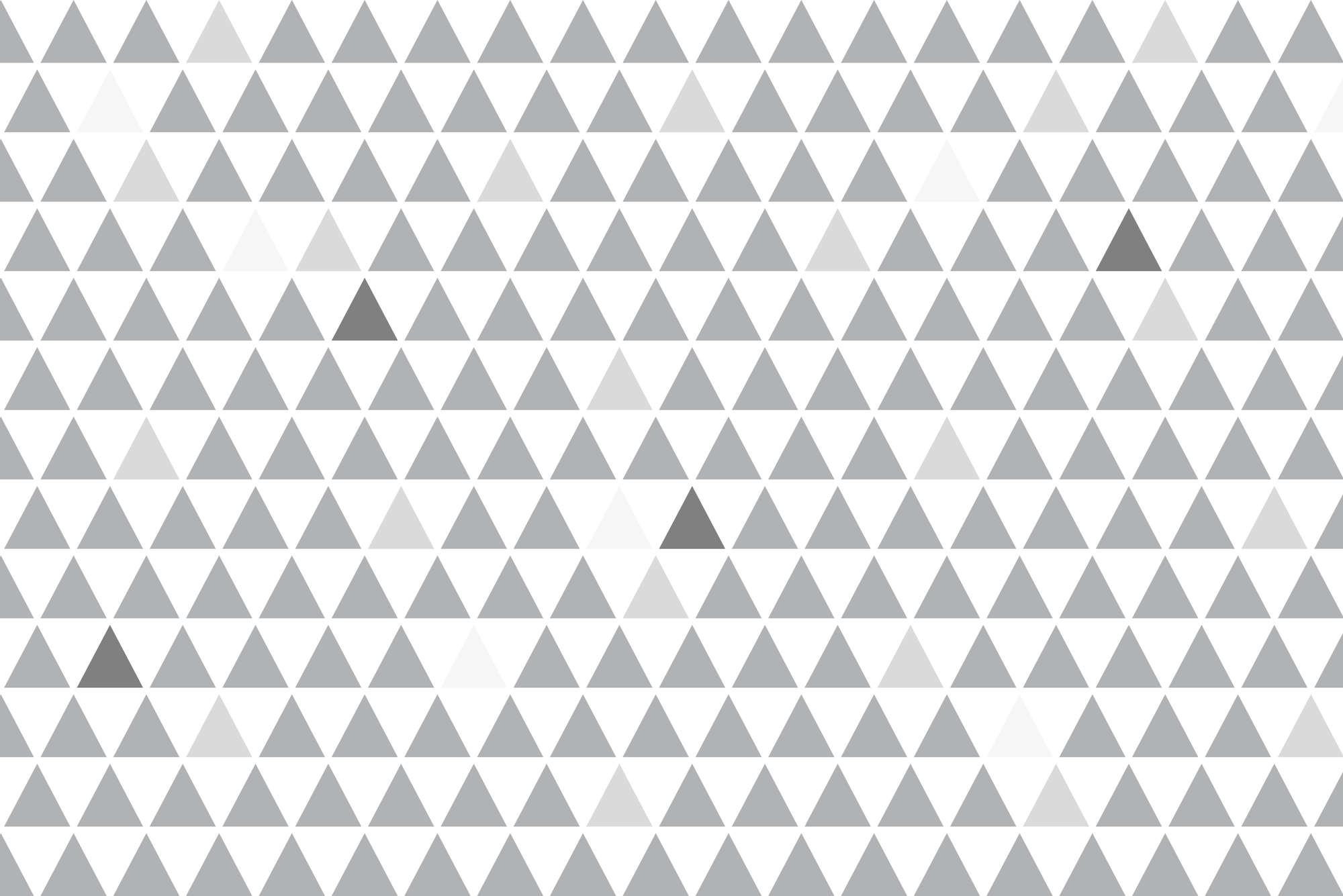             Papel pintado de diseño pequeños triángulos grises sobre vellón liso nacarado
        