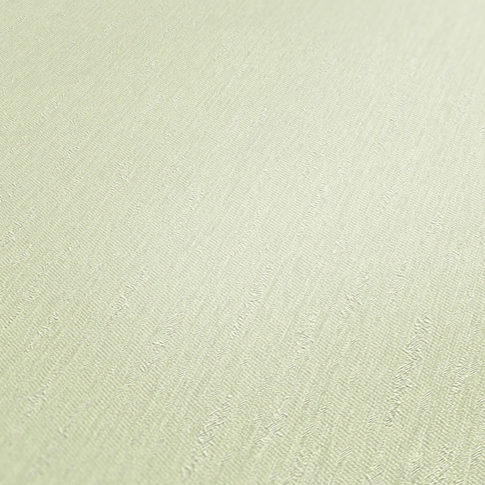             Papier peint vert clair avec effet métallique discret, uni
        