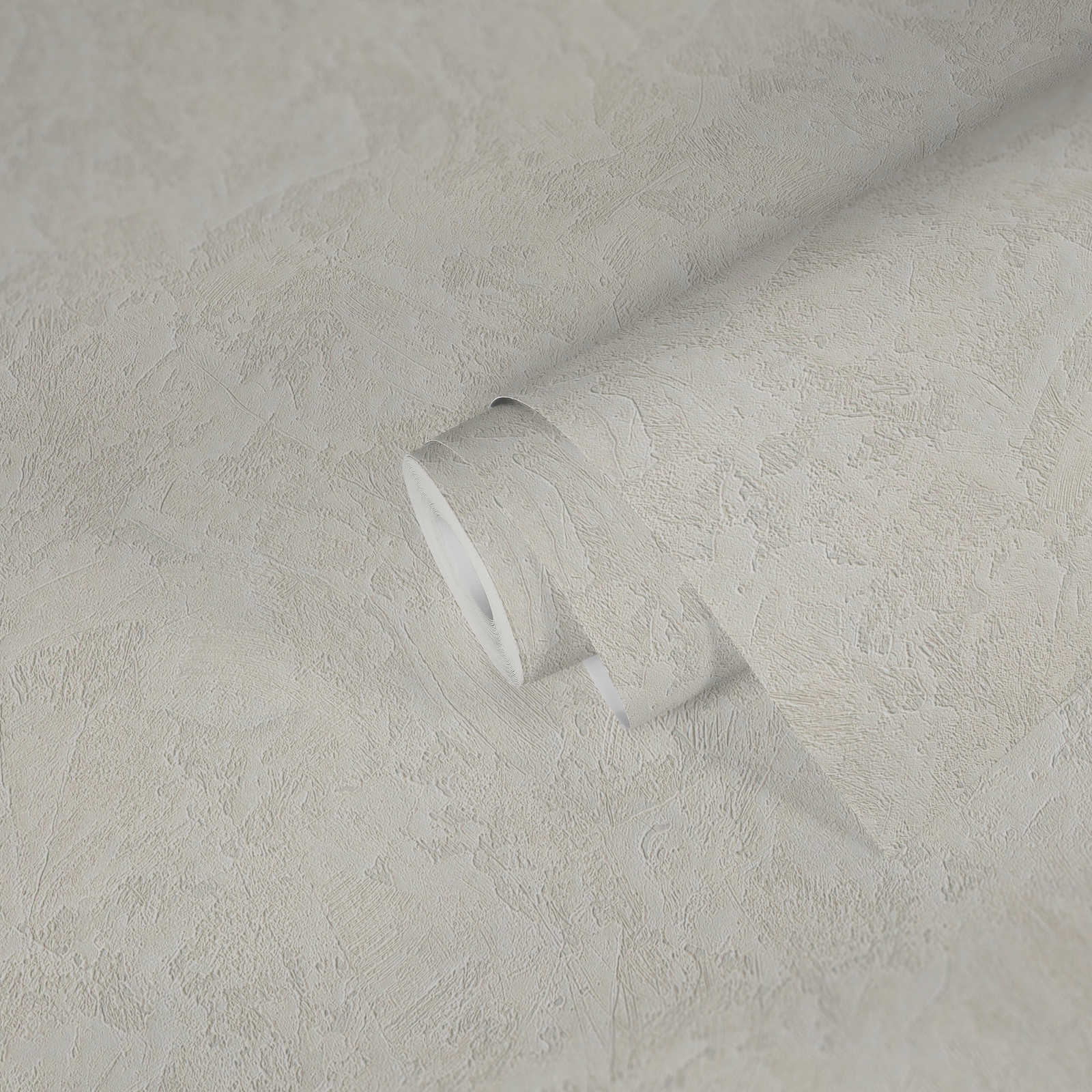             Plaster-effect textured wallpaper with glitter effect plain - white
        