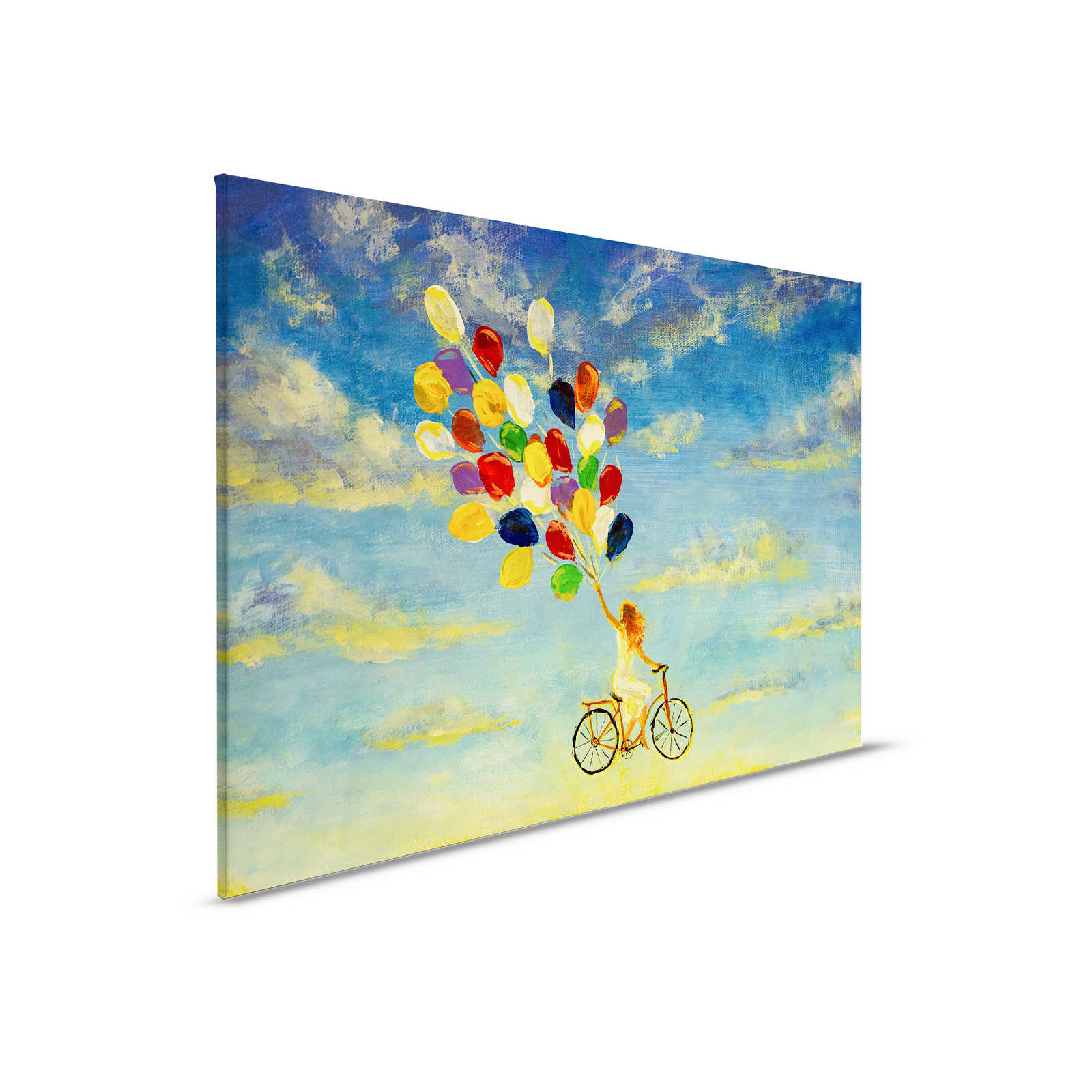         Canvas painting with Woman on Bicycle in the Sky Painting - 0.90 m x 0.60 m
    