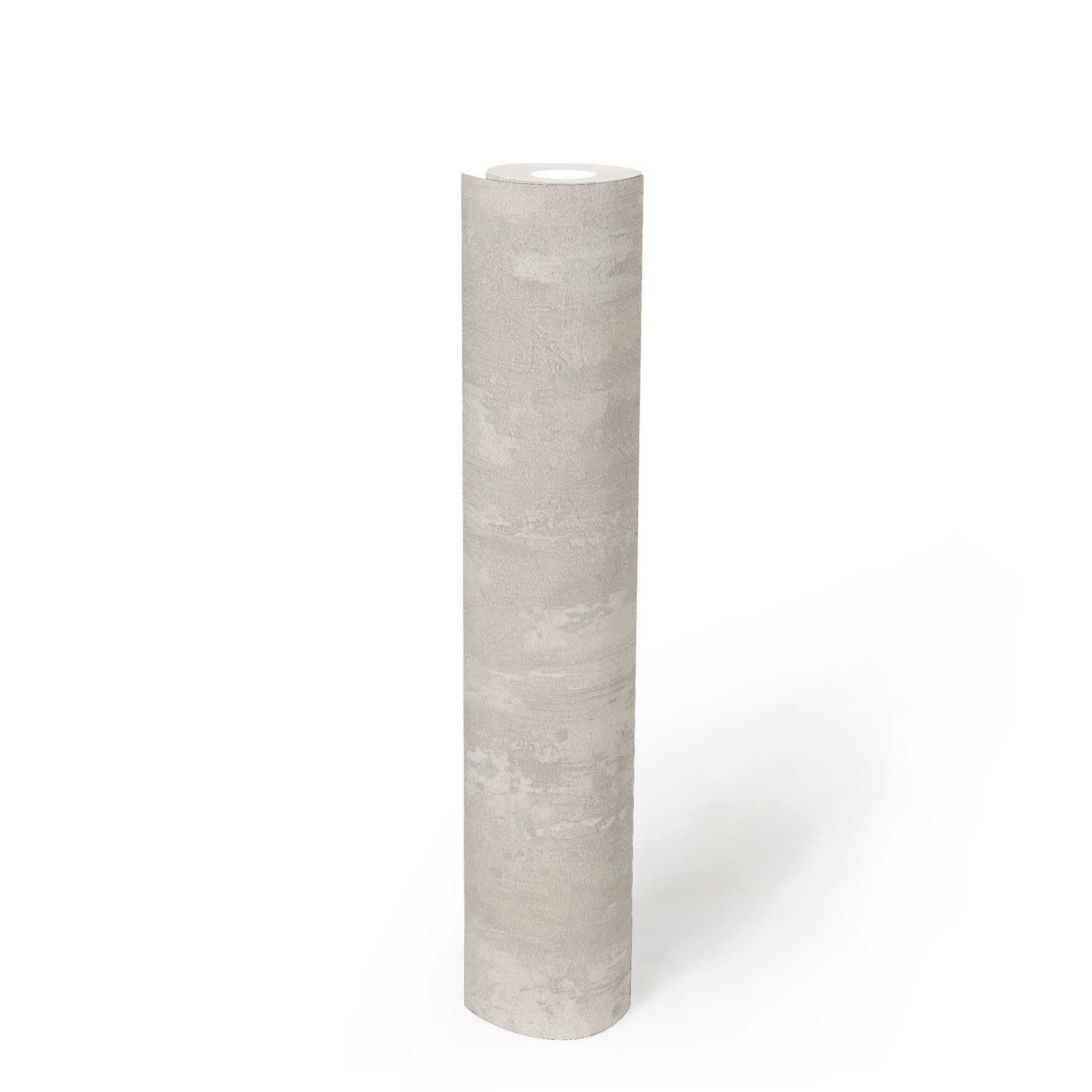             Carta da parati con struttura in gesso, aspetto concreto e sfumatura di colore - grigio, bianco
        