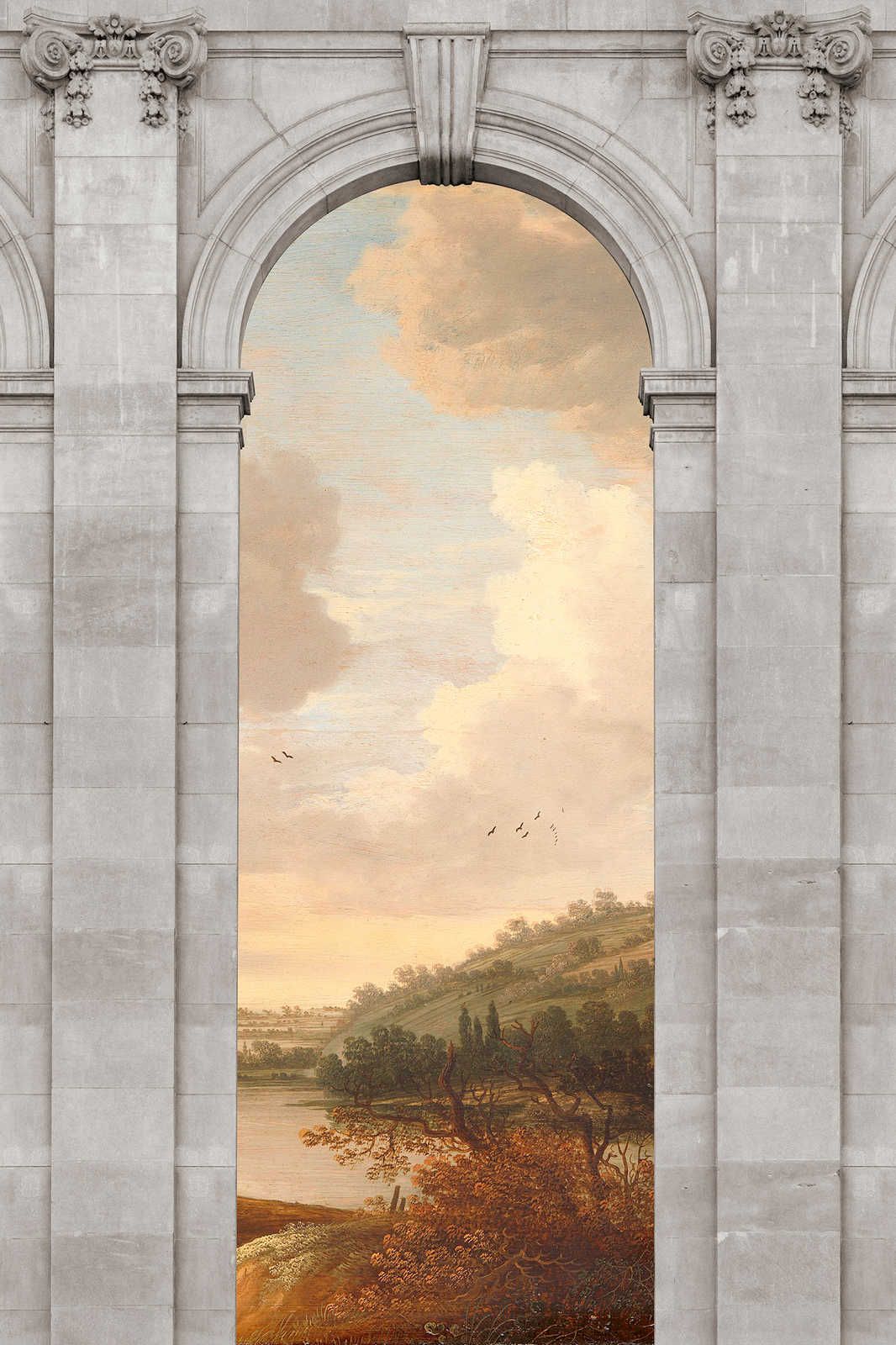             Castello 1 - Pintura en lienzo Paisaje y Arquitectura de Arco - 0,90 m x 0,60 m
        
