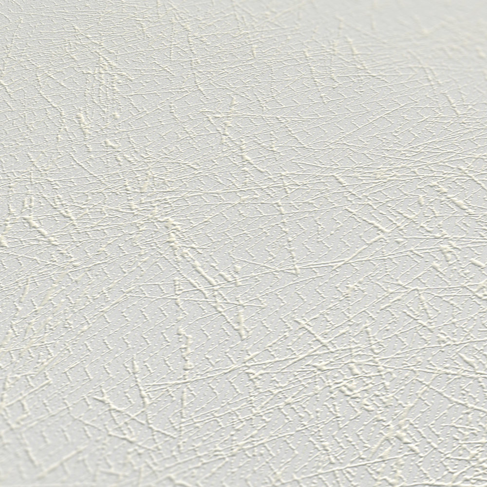             Papel pintado liso con relieve - blanco
        