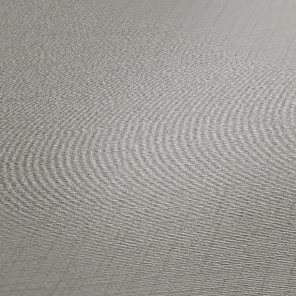             Carta da parati effetto lino in tessuto non tessuto di colore grigio chiaro - grigio
        
