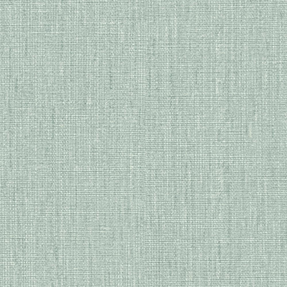             Plain wallpaper in textile look - green, turquoise, blue
        