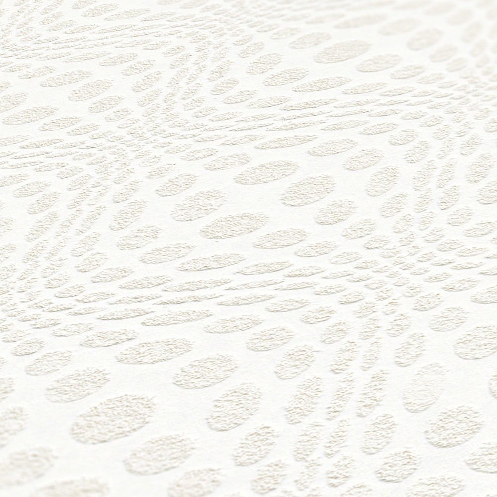             Carta da parati ottica 3D con struttura verniciabile - bianco
        