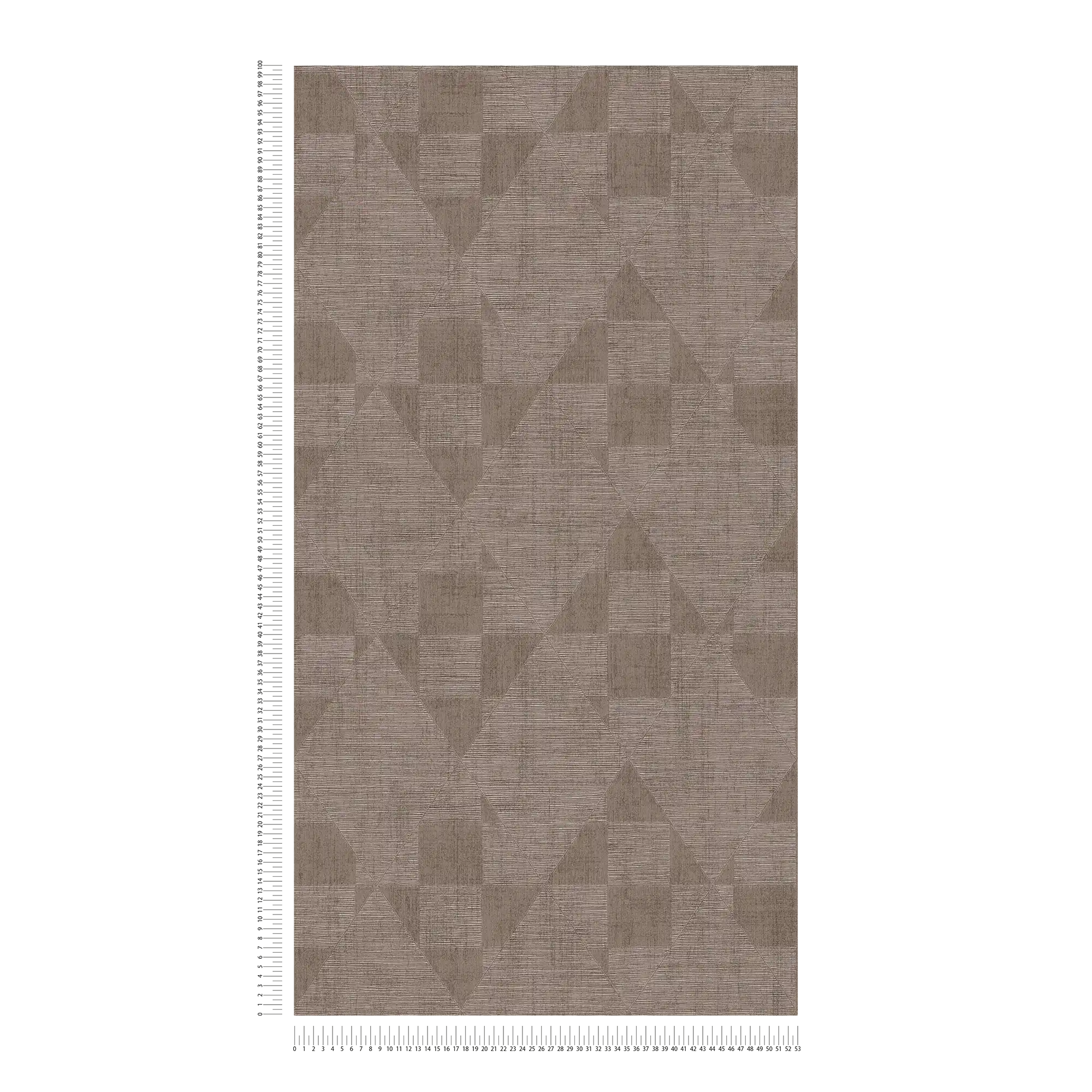             Melange behang donkerbruin met retro patroon - bruin
        