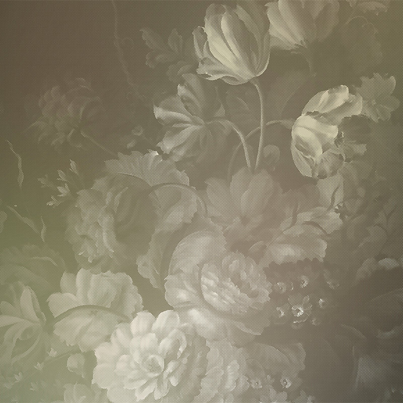 Dutch pastel 4 - Dutch style artistic flower bouquet wallpaper - Taupe | Matt smooth fleece
