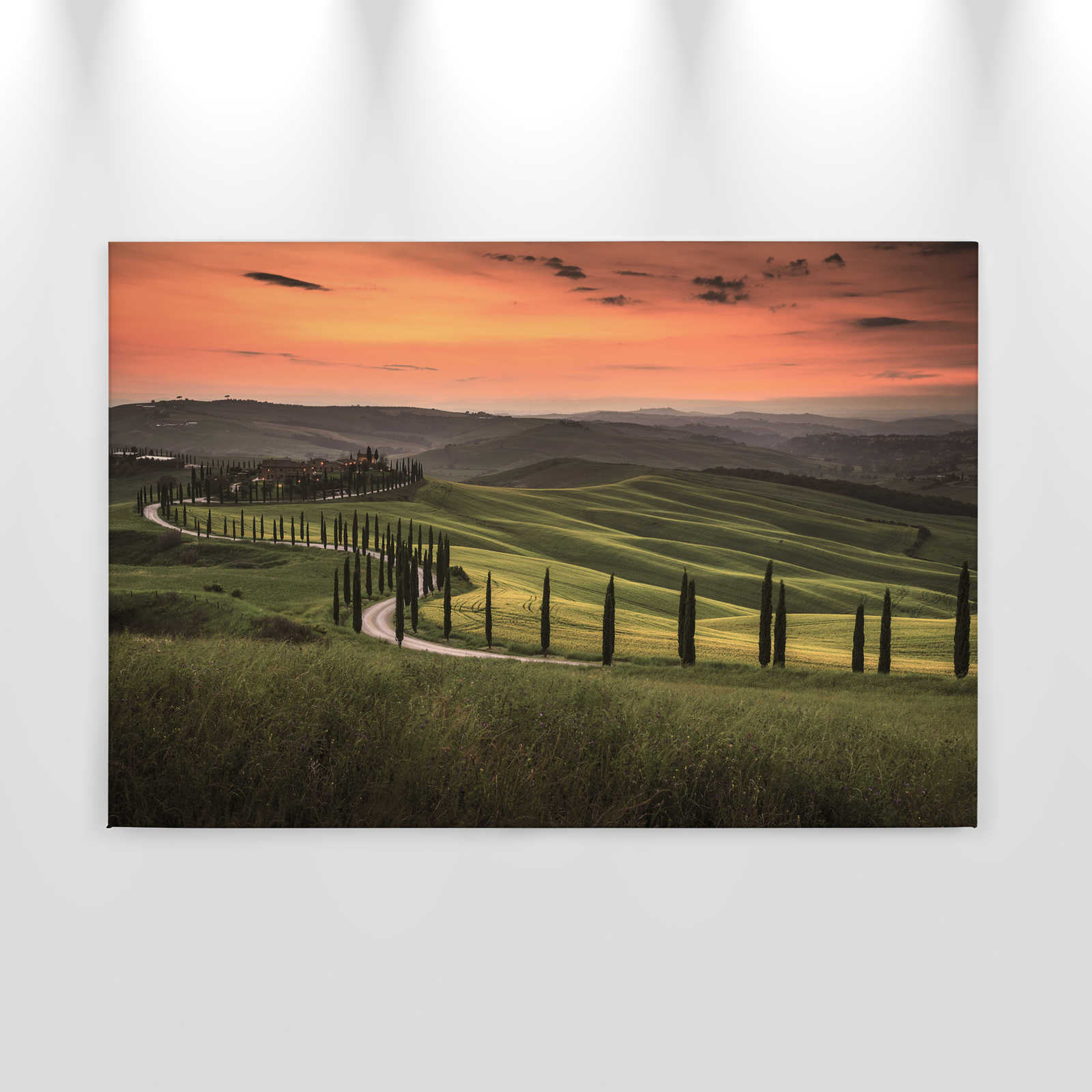             Toile avec paysage toscan au crépuscule - 0,90 m x 0,60 m
        