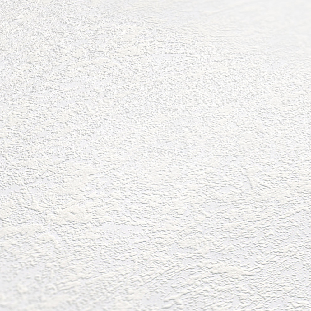             Papel pintado liso estructura de yeso blanco puro
        