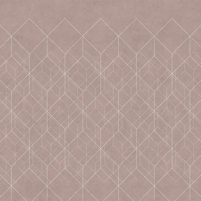         Photo wallpaper geometric pattern - beige, white
    