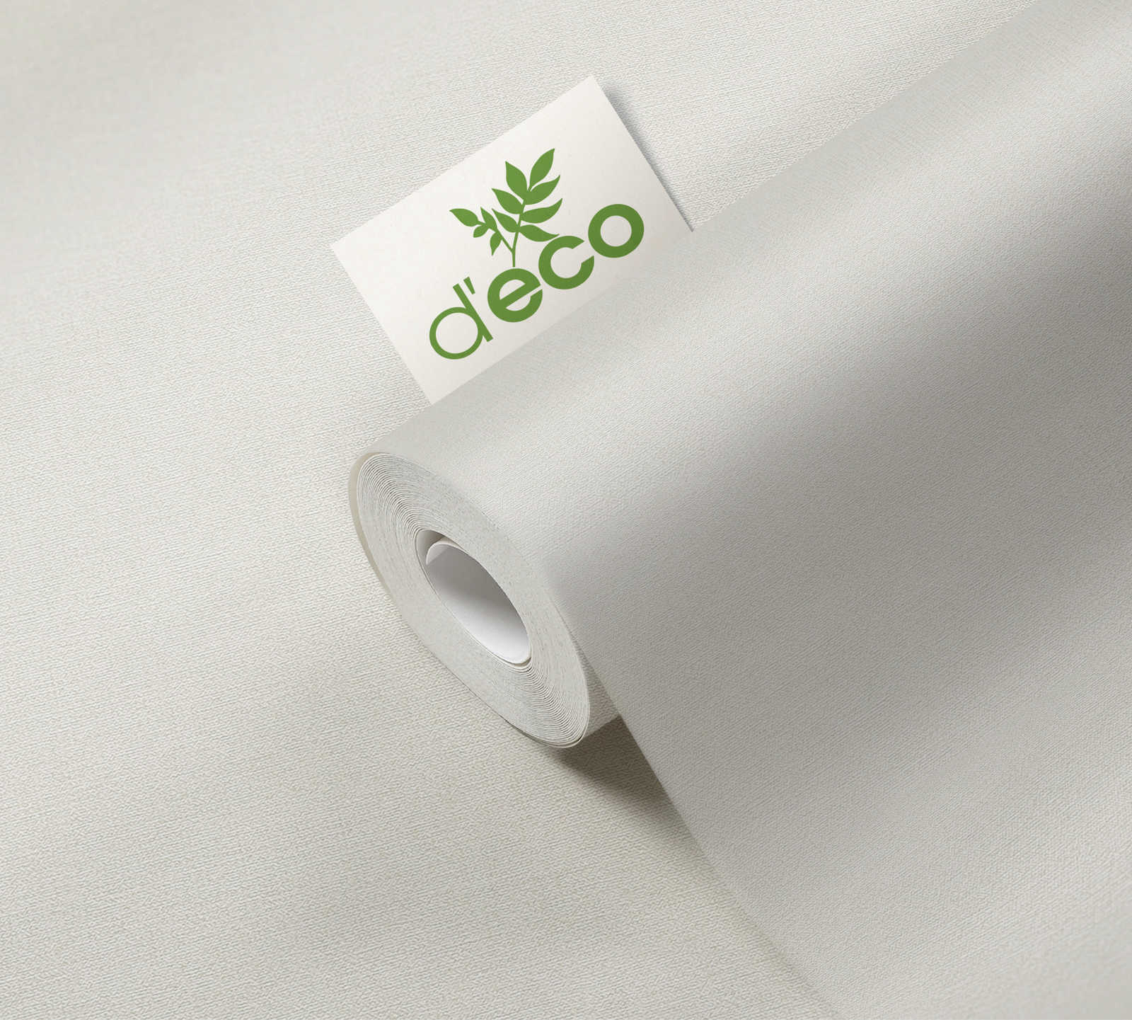             Papier peint textile uni design sans PVC - blanc, crème
        