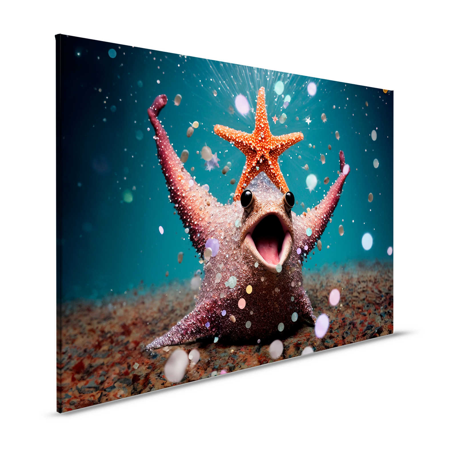 KI Canvas painting »party starfish« - 120 cm x 80 cm
