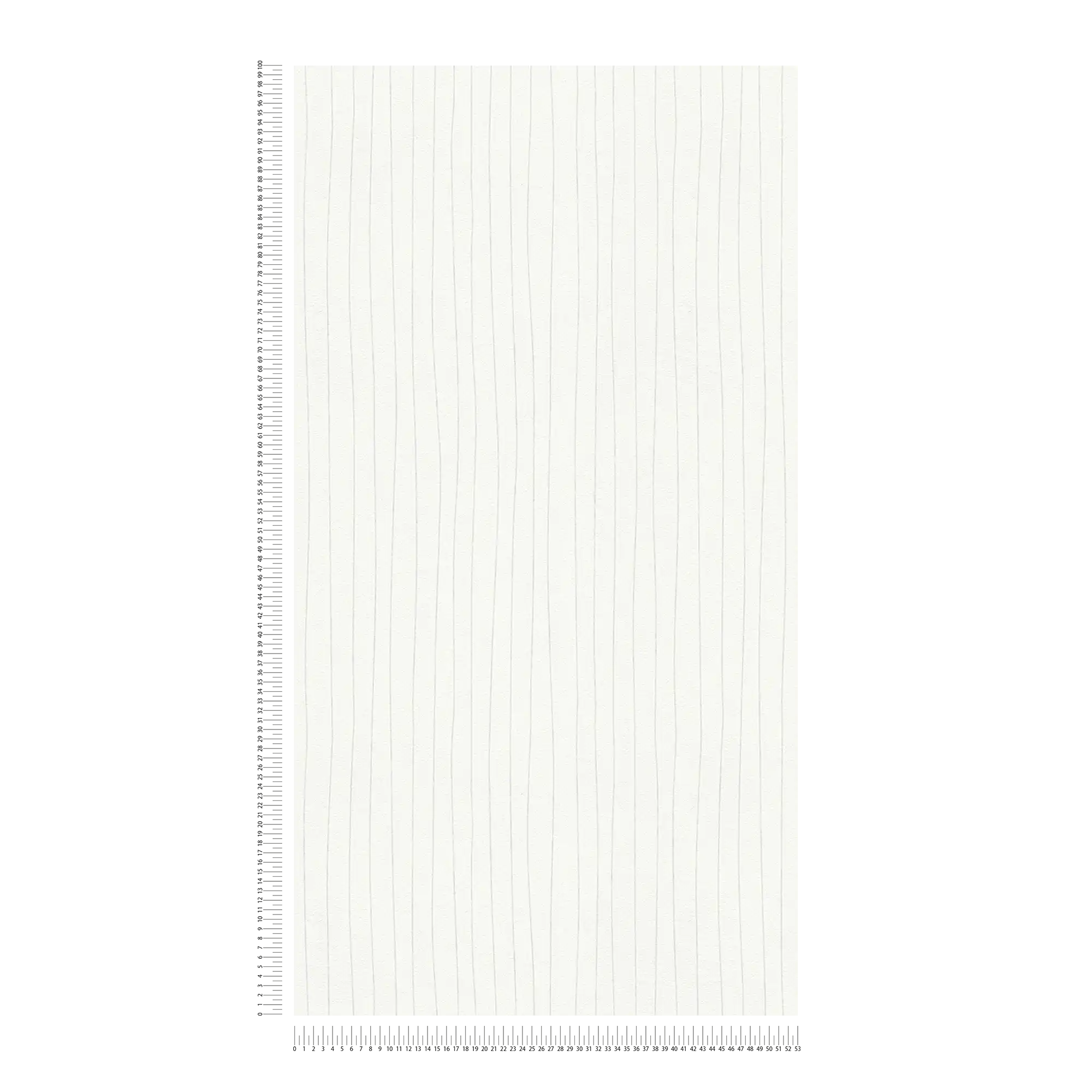             Papier peint à peindre avec motif de lignes verticales - blanc
        