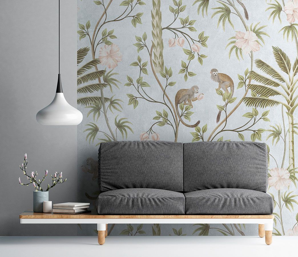 Nature wallpaper in modern style with leaf pattern AS382311