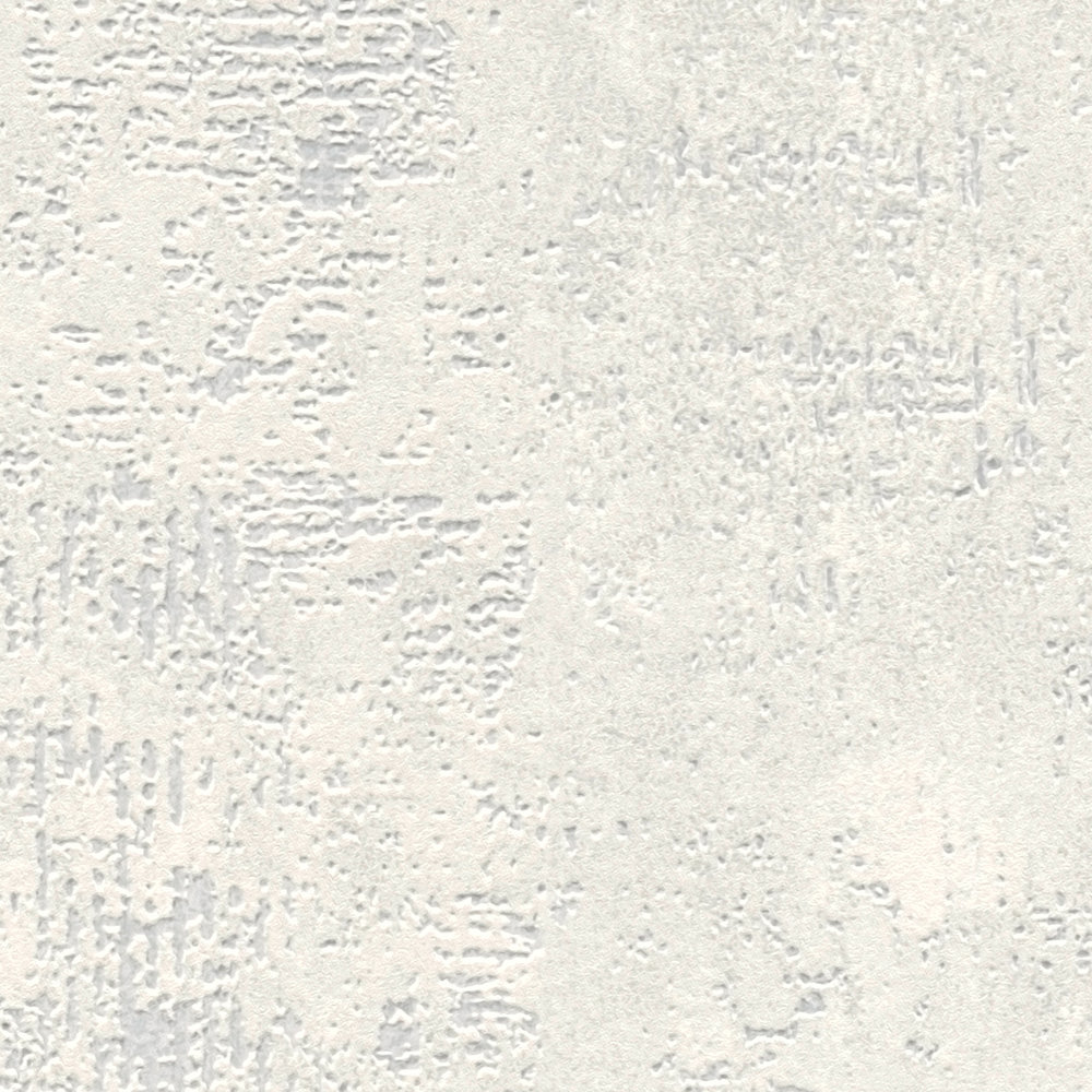             Papier peint blanc crème avec motifs structurés - crème, métallique
        