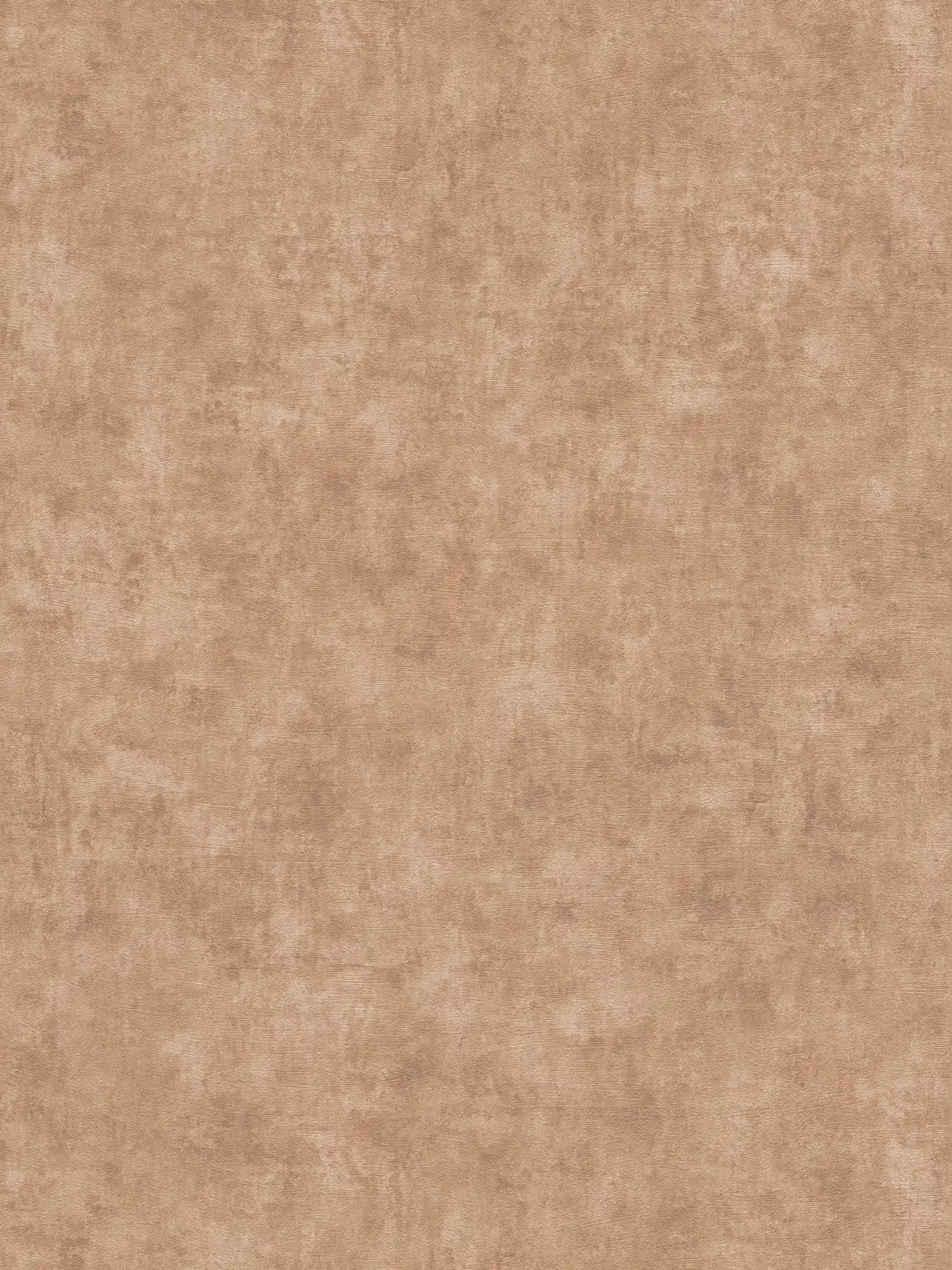 Non-woven wallpaper with textured pattern plain - beige, brown, orange
